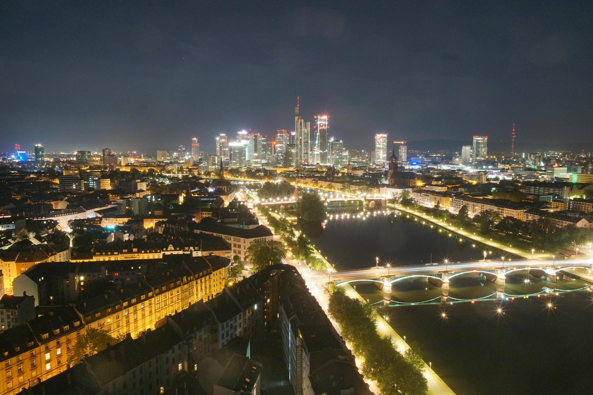 Archiv Foto Webcam Panoramablick auf die Skyline Frankfurt