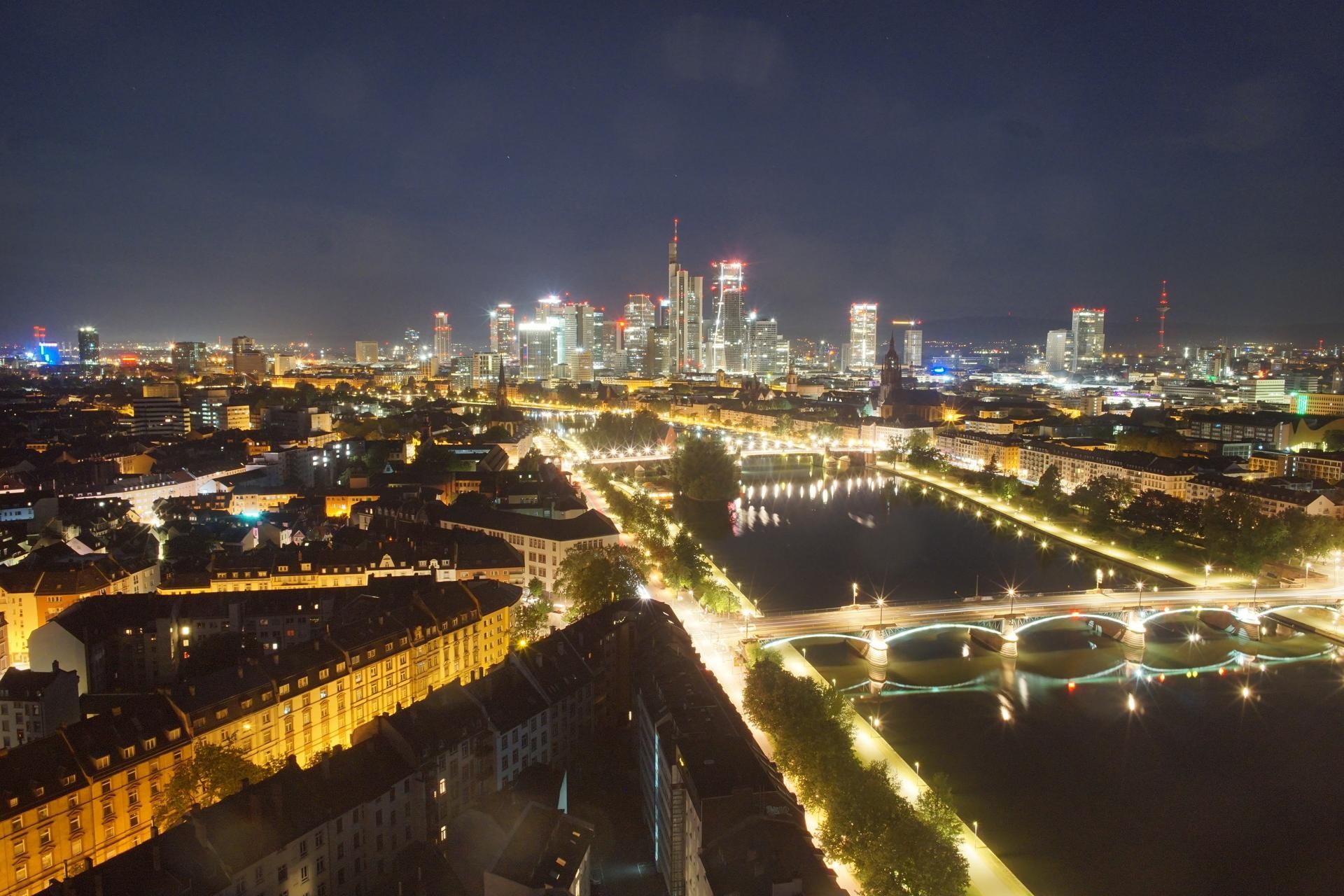 Archiv Foto Webcam Panoramablick auf die Skyline Frankfurt