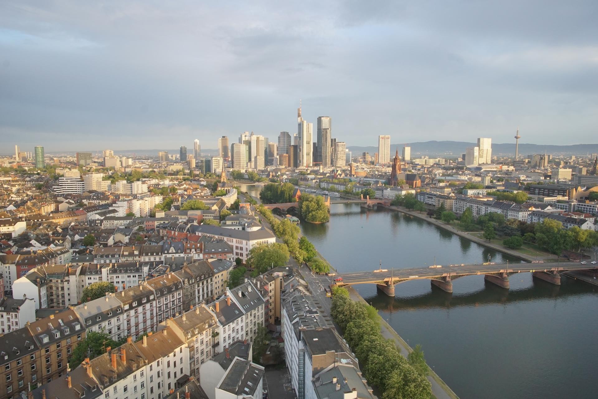 Archiv Foto Webcam Panoramablick auf die Skyline Frankfurt