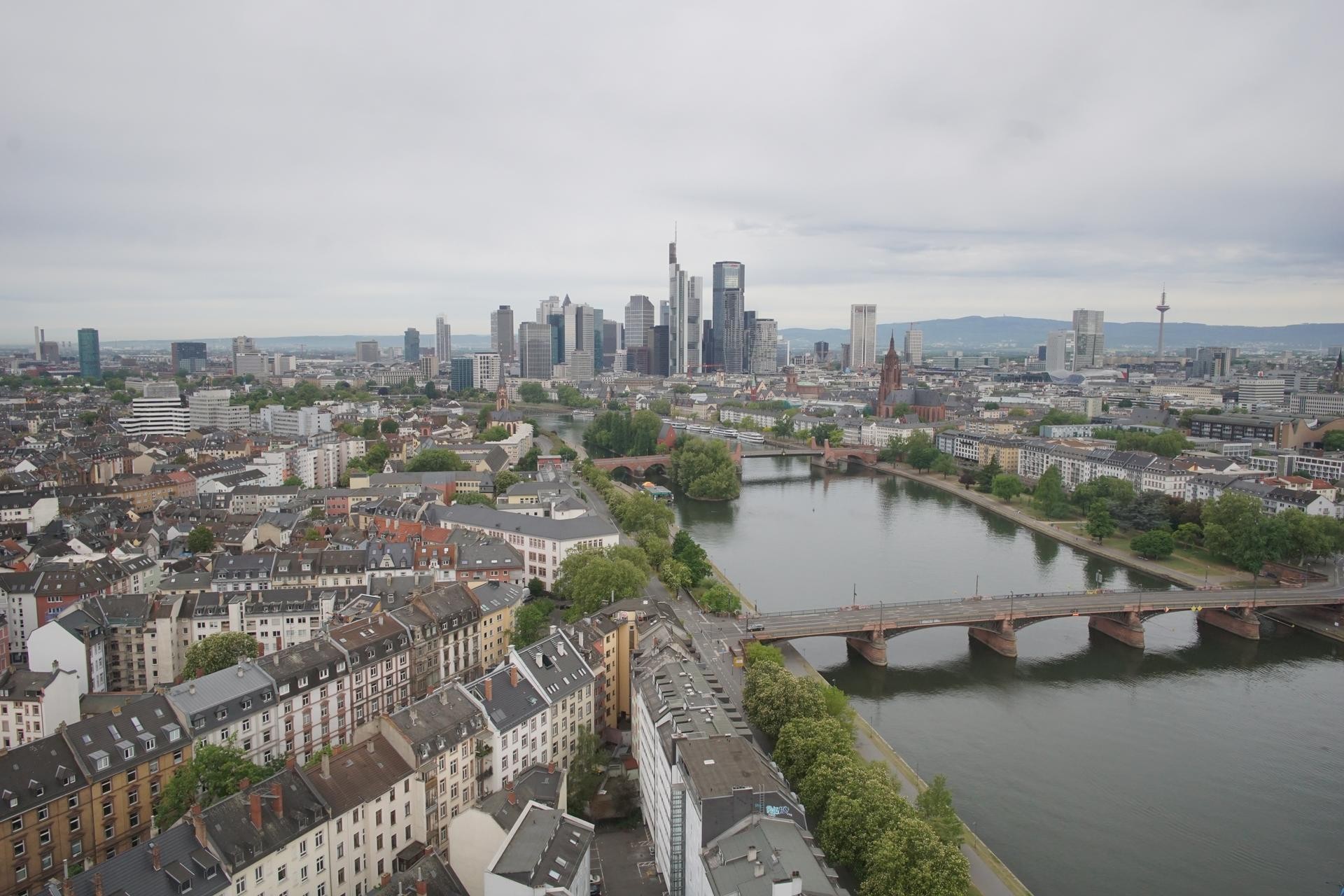 Archiv Foto Webcam Panoramablick auf die Skyline Frankfurt
