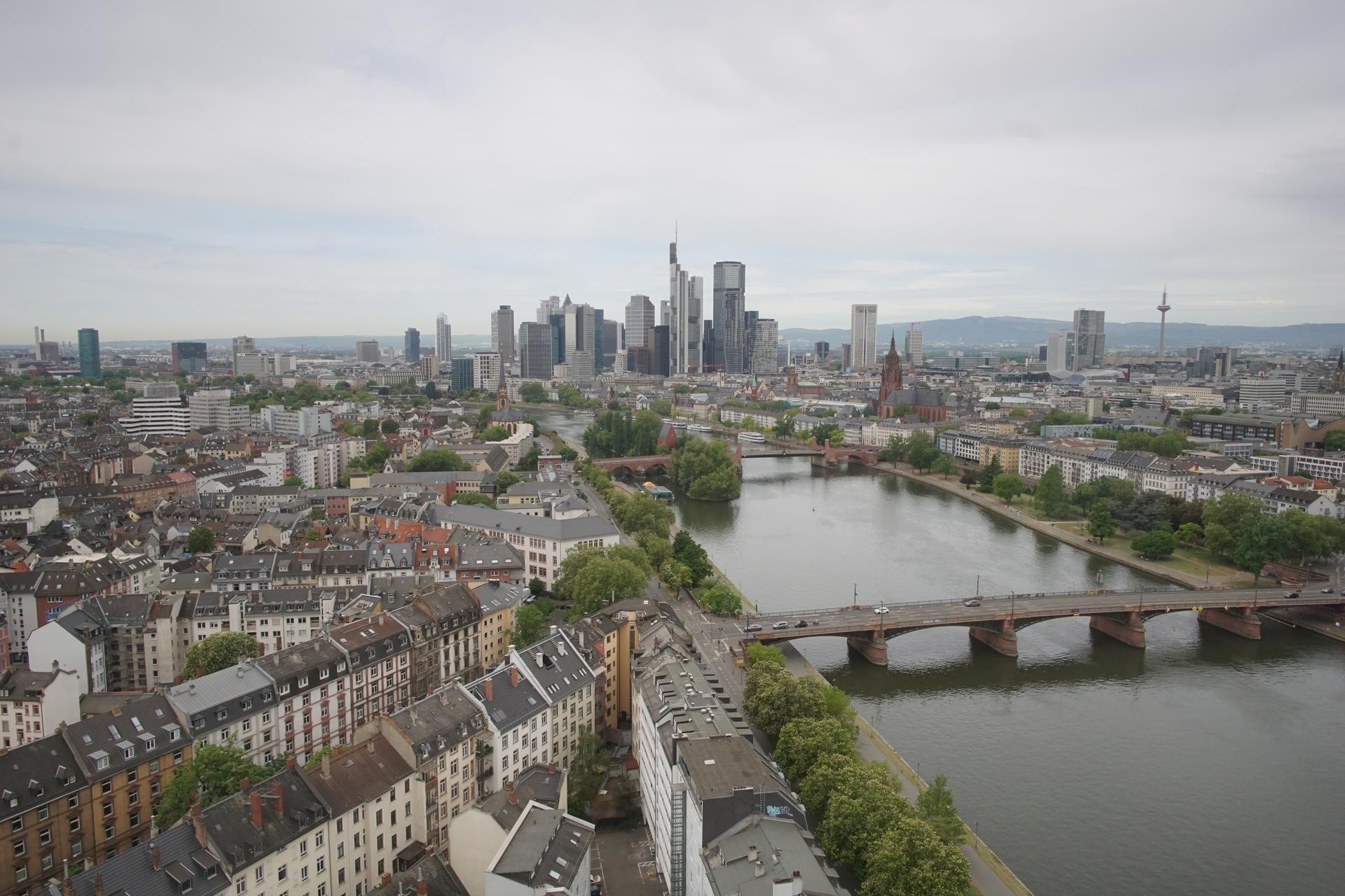 Archiv Foto Webcam Panoramablick auf die Skyline Frankfurt