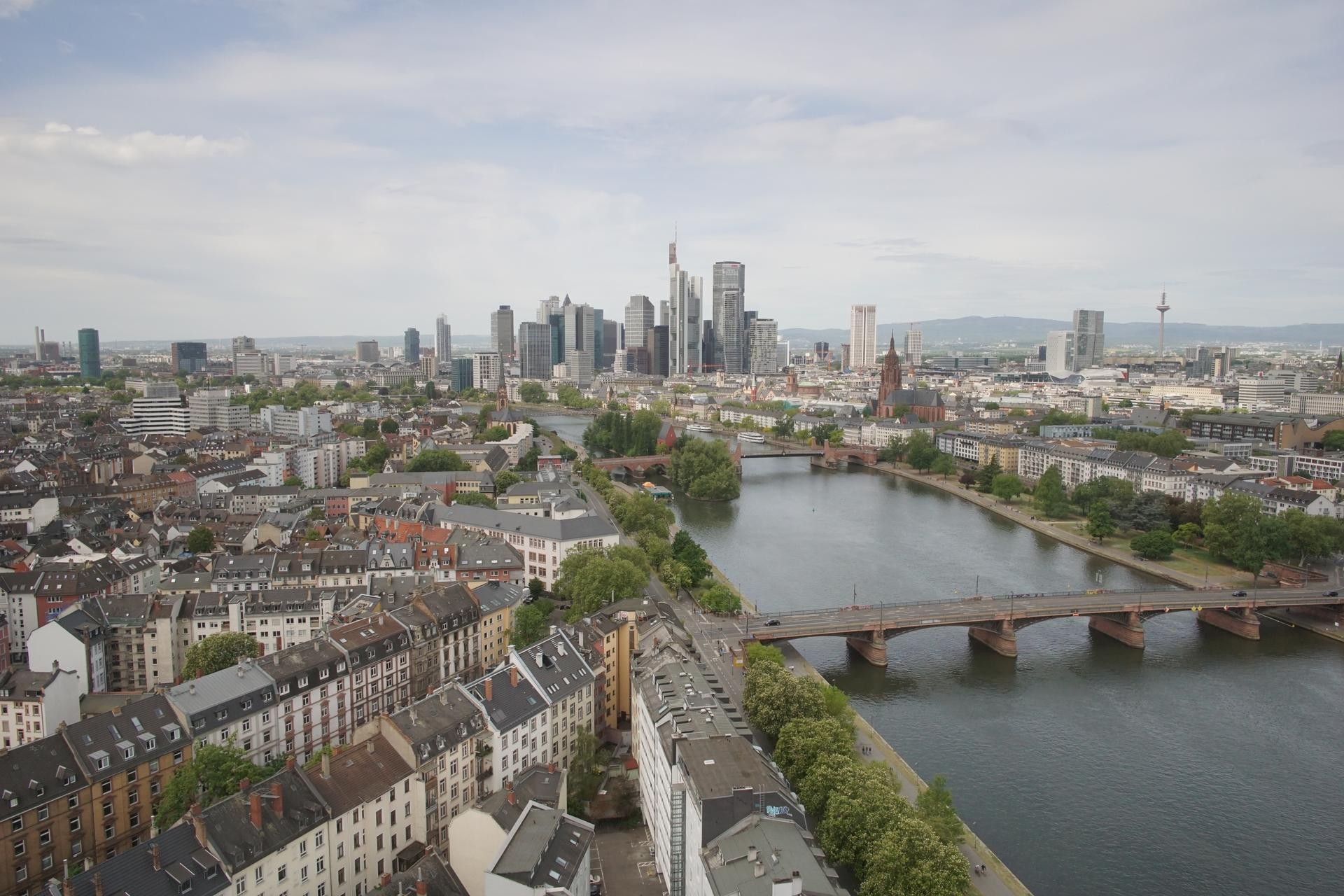 Archiv Foto Webcam Panoramablick auf die Skyline Frankfurt