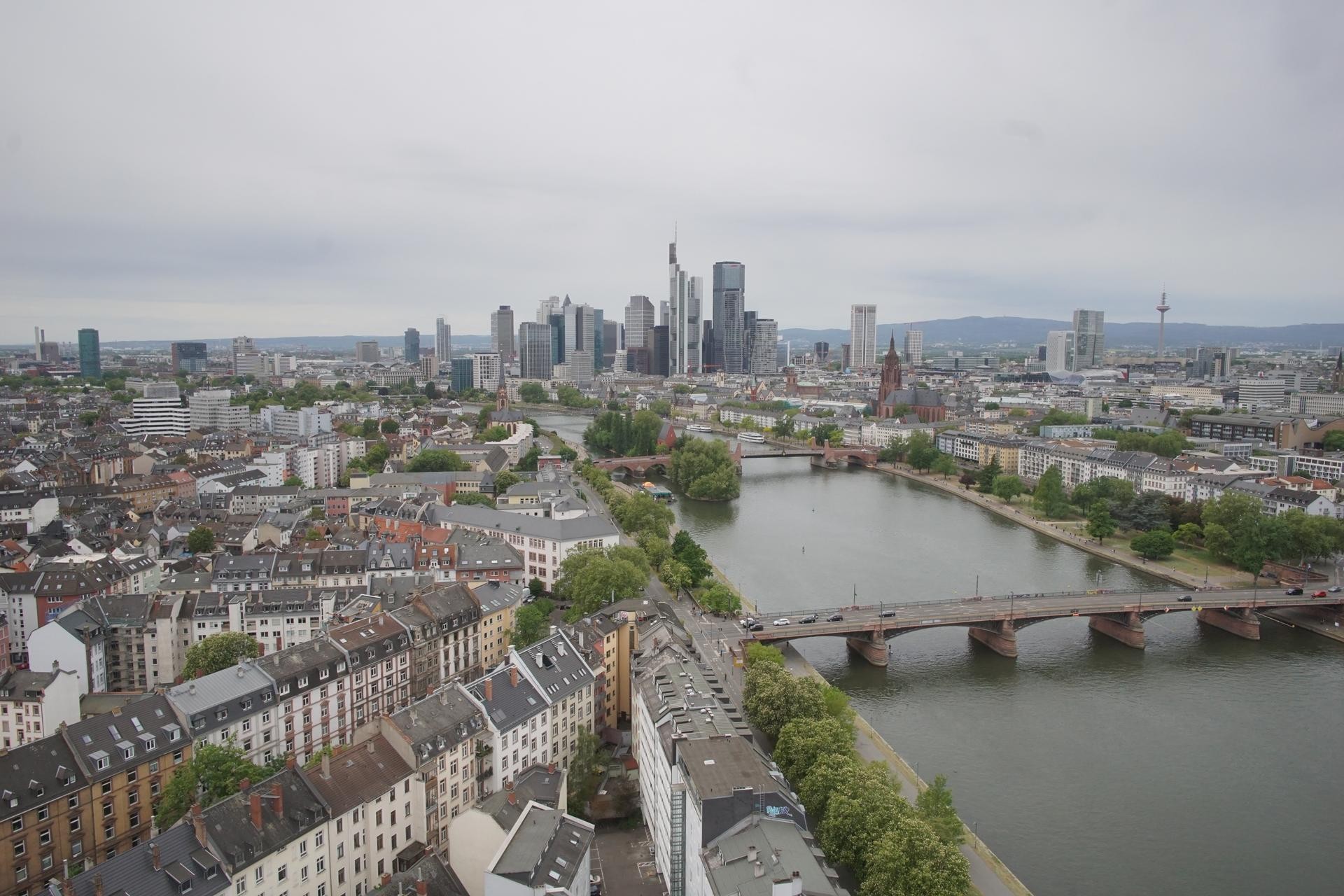 Archiv Foto Webcam Panoramablick auf die Skyline Frankfurt