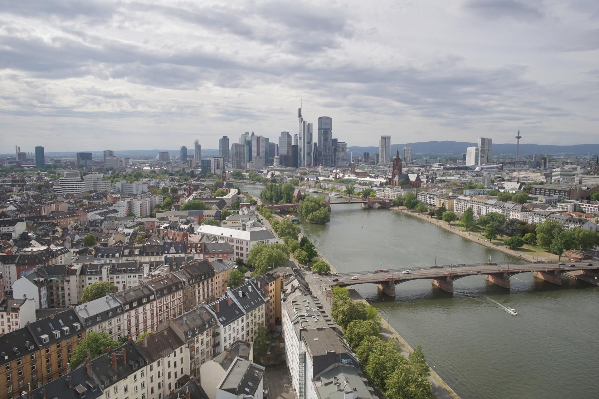 Archiv Foto Webcam Panoramablick auf die Skyline Frankfurt