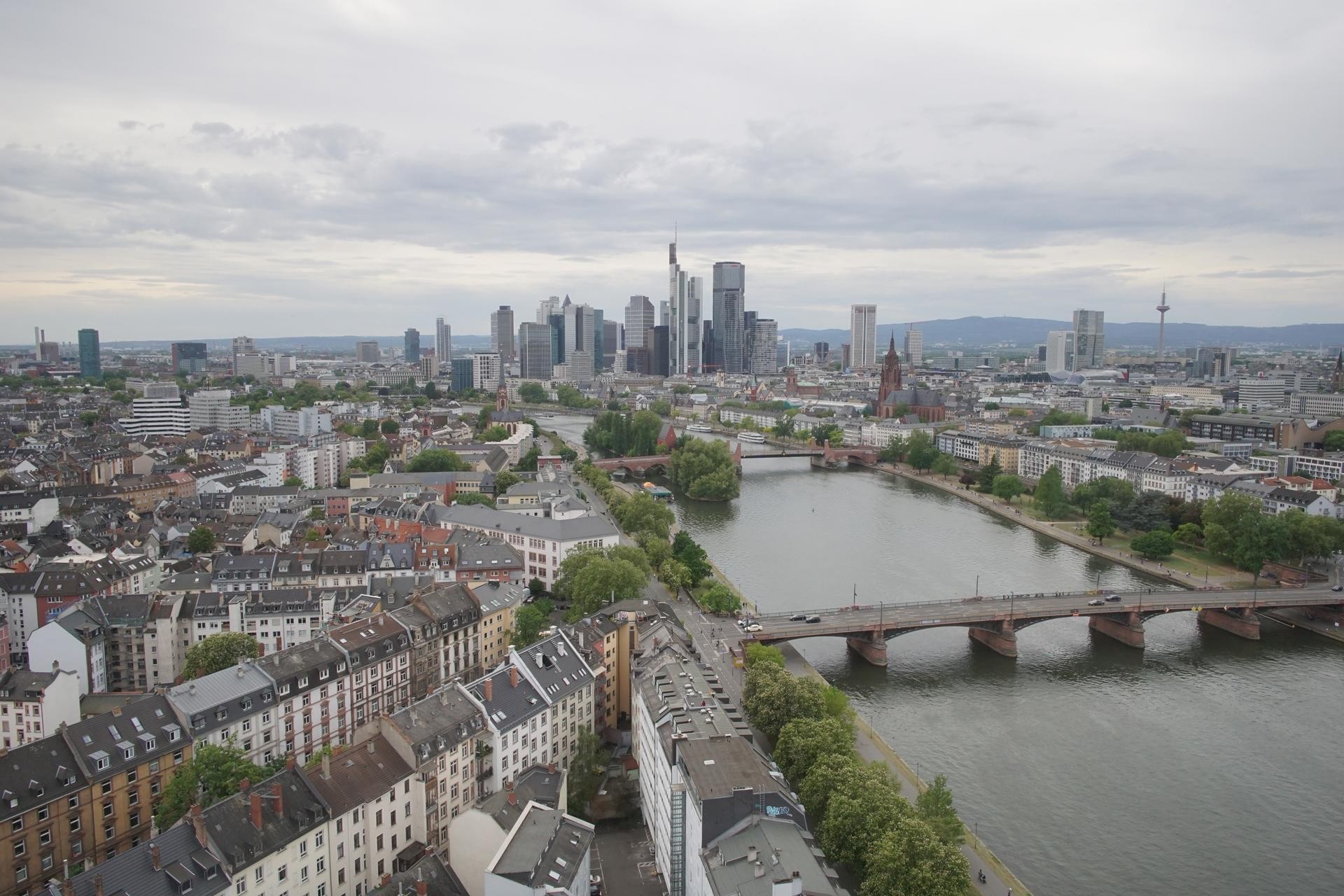 Archiv Foto Webcam Panoramablick auf die Skyline Frankfurt