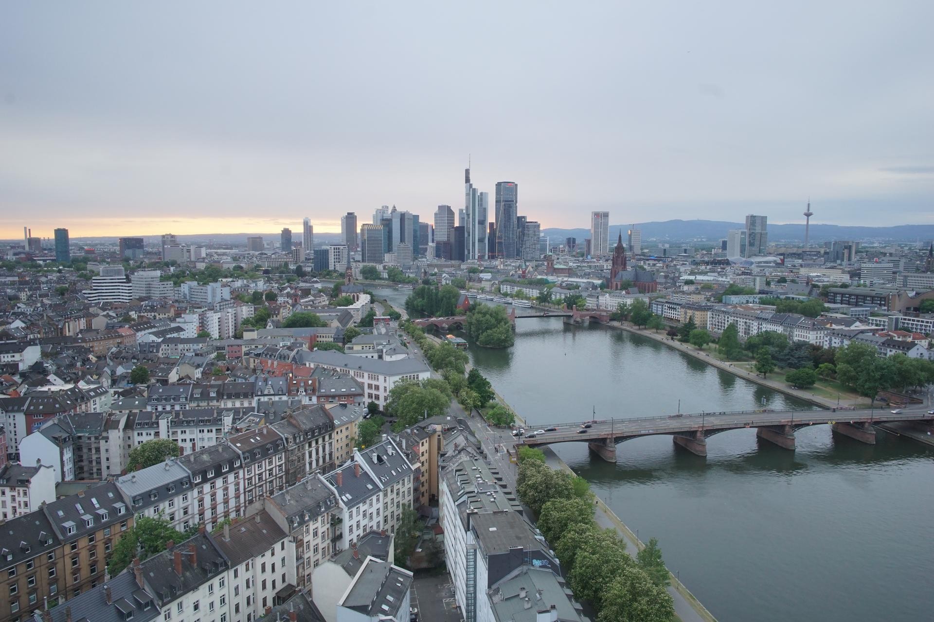 Archiv Foto Webcam Panoramablick auf die Skyline Frankfurt