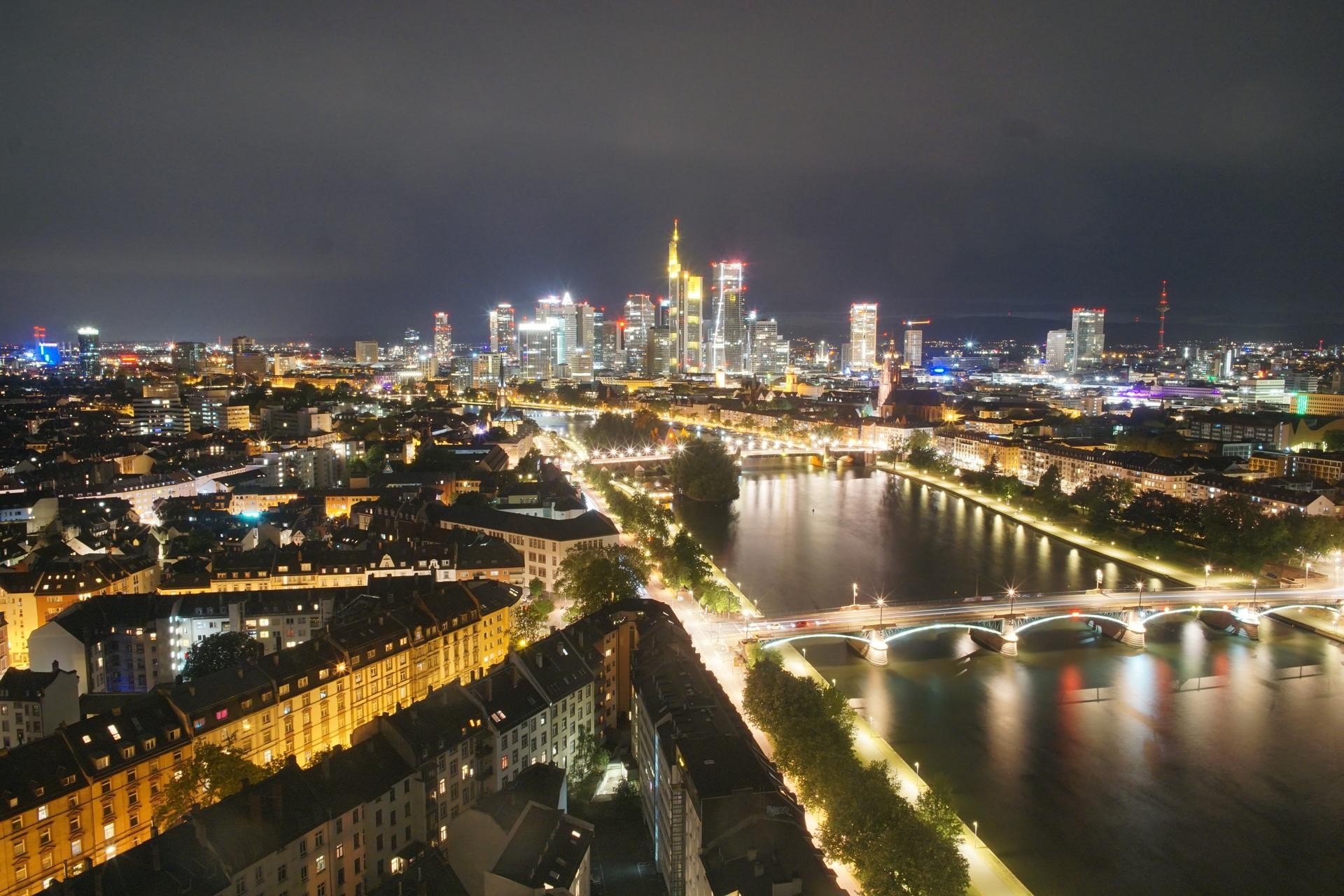 Archiv Foto Webcam Panoramablick auf die Skyline Frankfurt