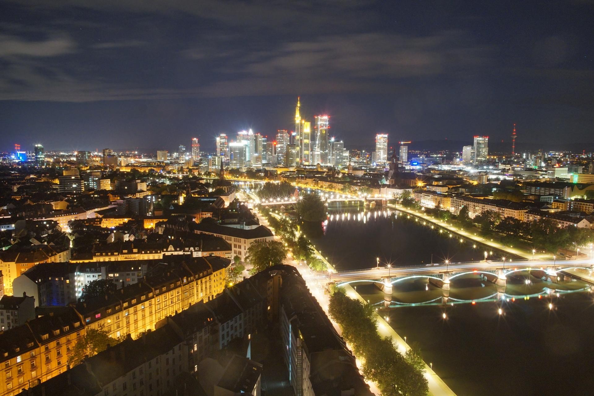 Archiv Foto Webcam Panoramablick auf die Skyline Frankfurt