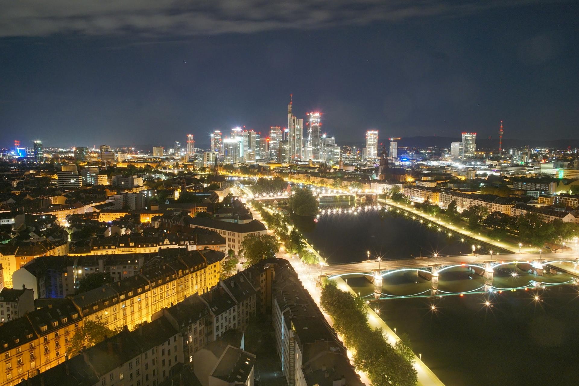 Archiv Foto Webcam Panoramablick auf die Skyline Frankfurt