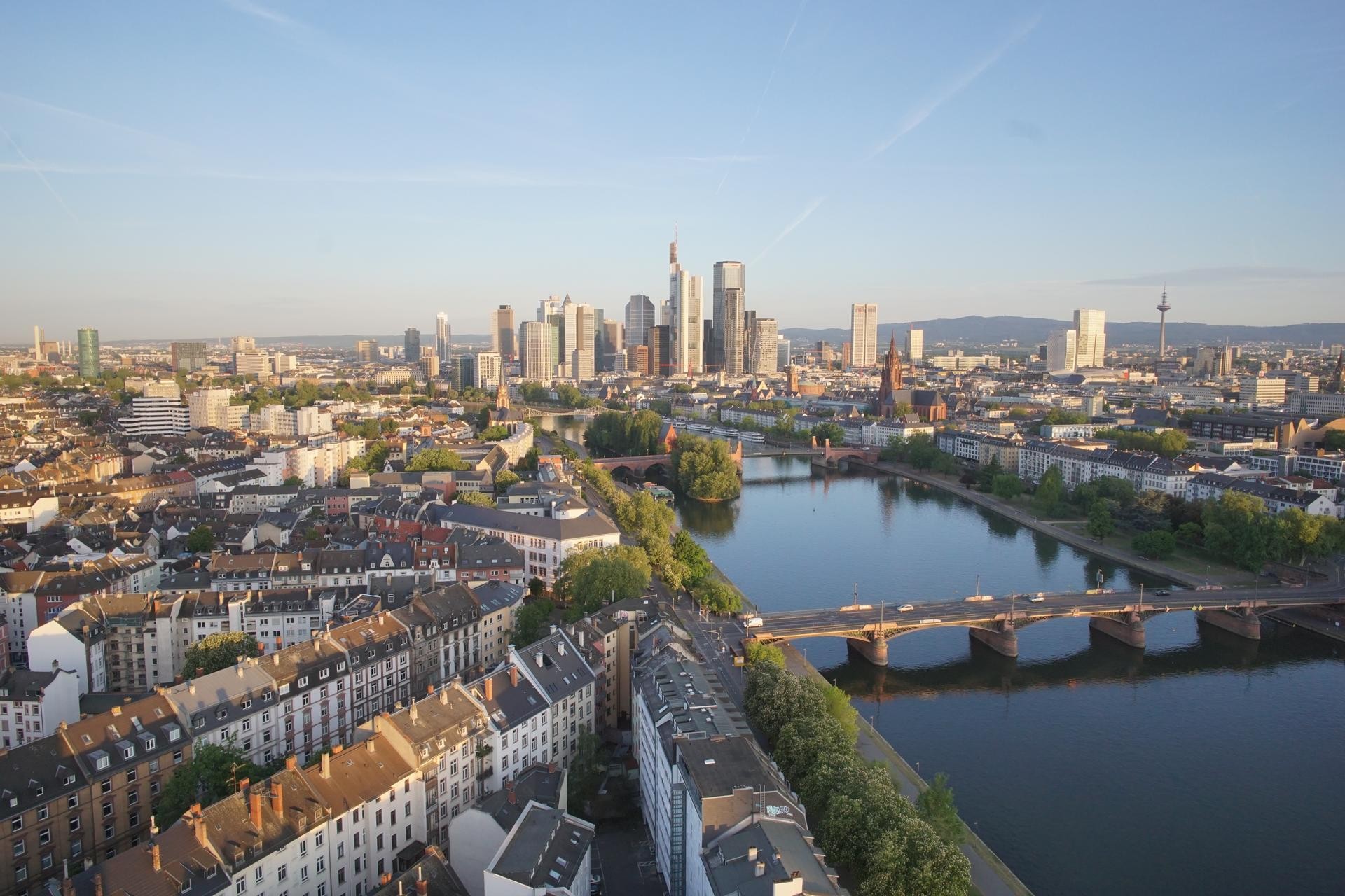Archiv Foto Webcam Panoramablick auf die Skyline Frankfurt