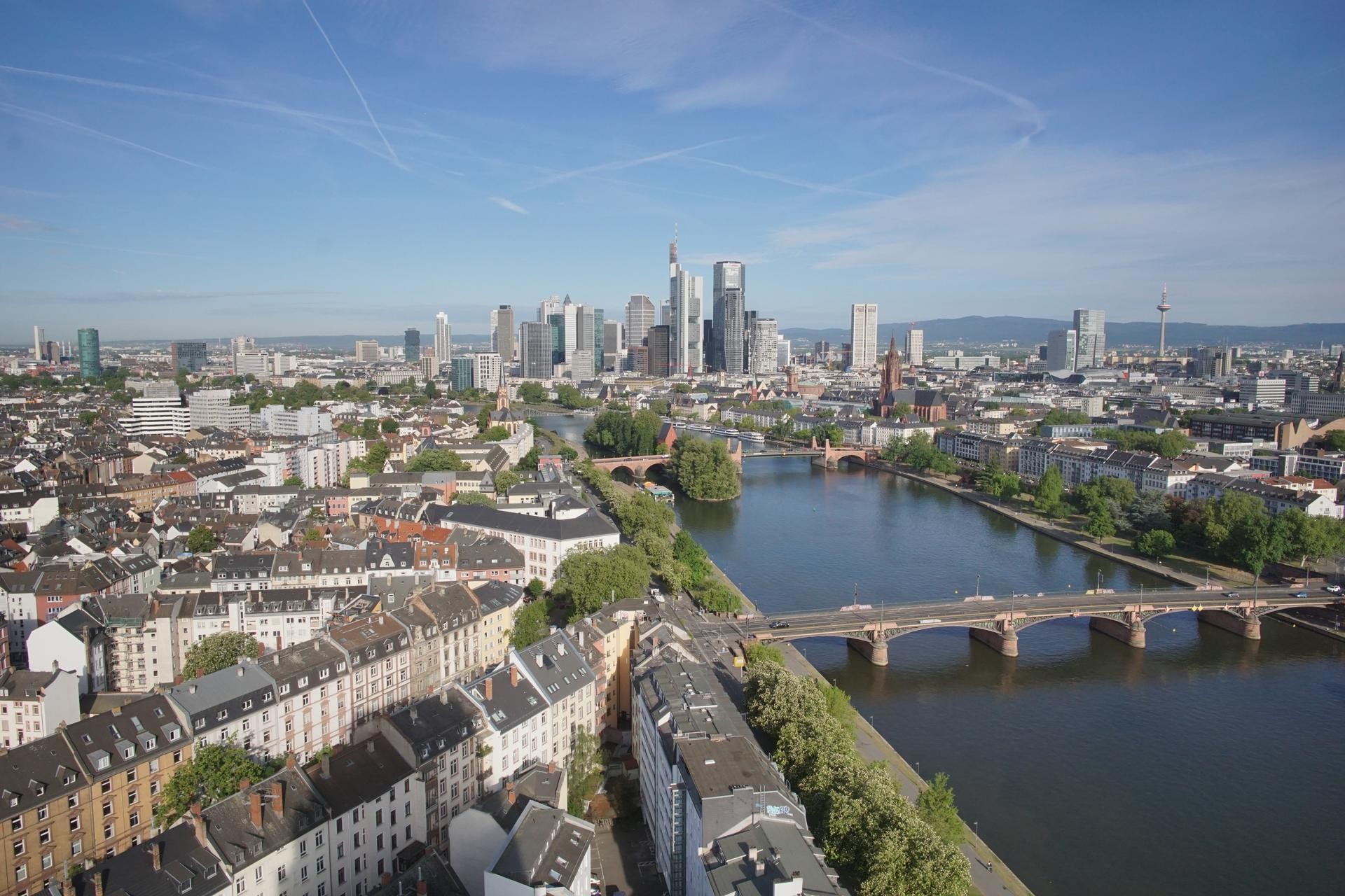 Archiv Foto Webcam Panoramablick auf die Skyline Frankfurt