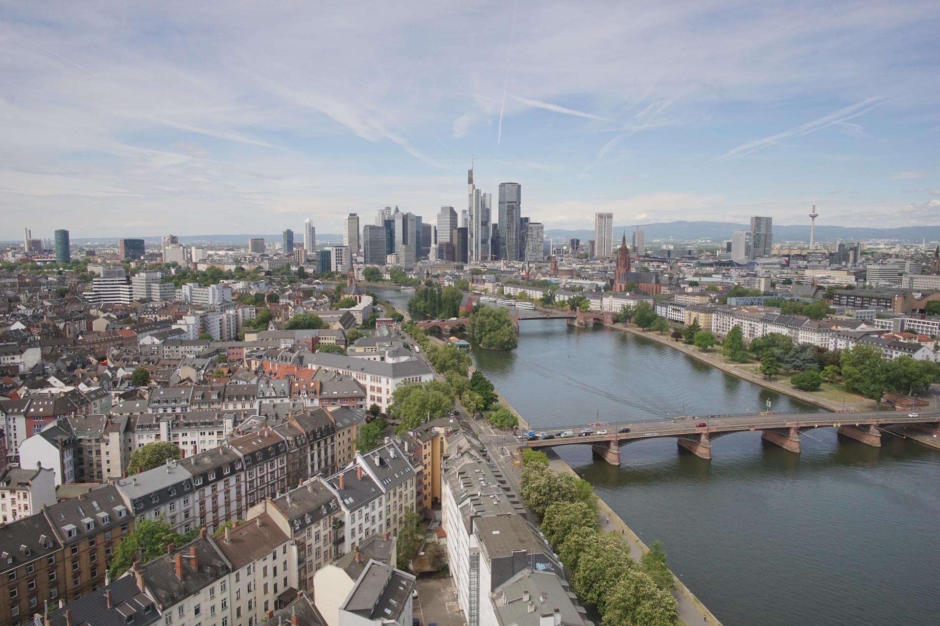 Archiv Foto Webcam Panoramablick auf die Skyline Frankfurt