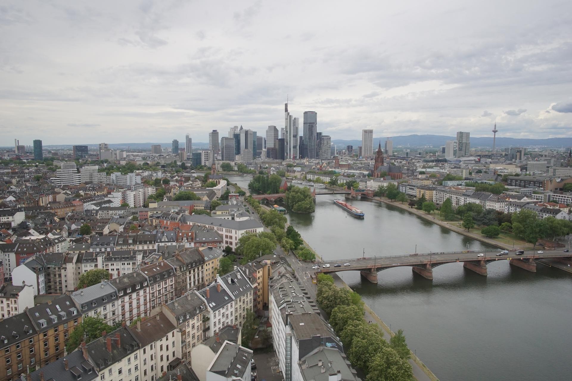 Archiv Foto Webcam Panoramablick auf die Skyline Frankfurt