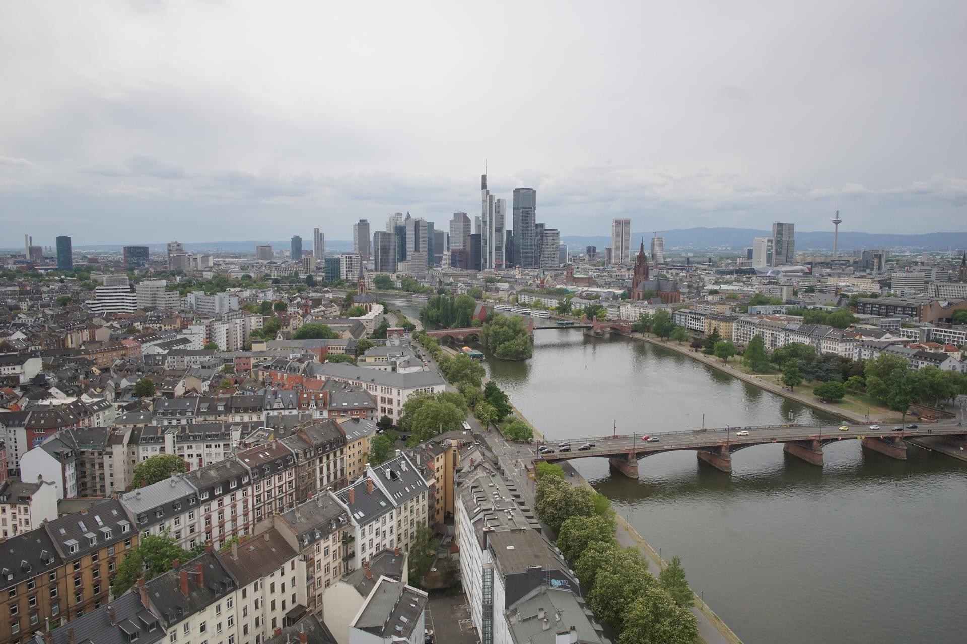Archiv Foto Webcam Panoramablick auf die Skyline Frankfurt