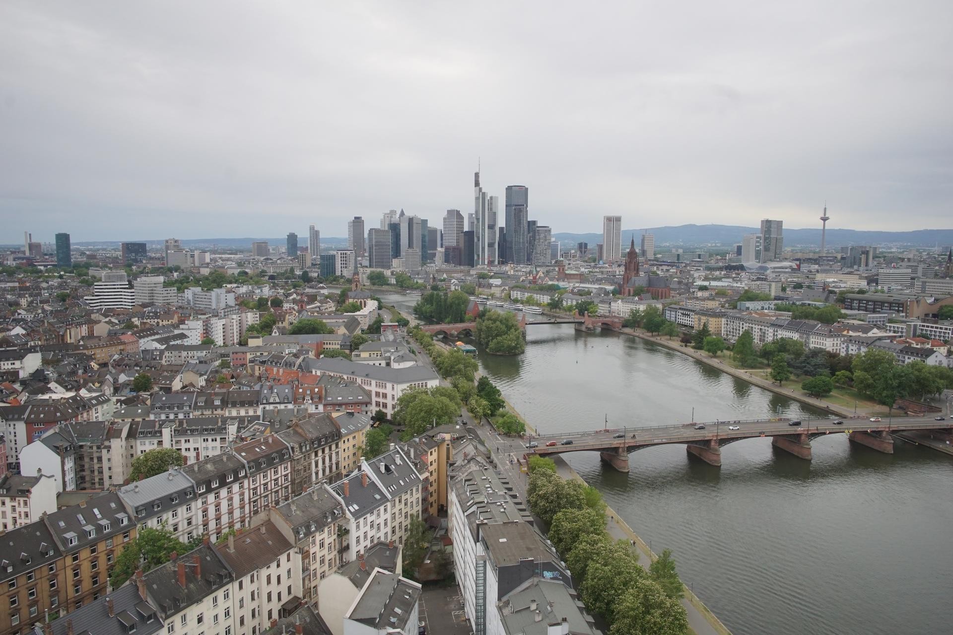 Archiv Foto Webcam Panoramablick auf die Skyline Frankfurt