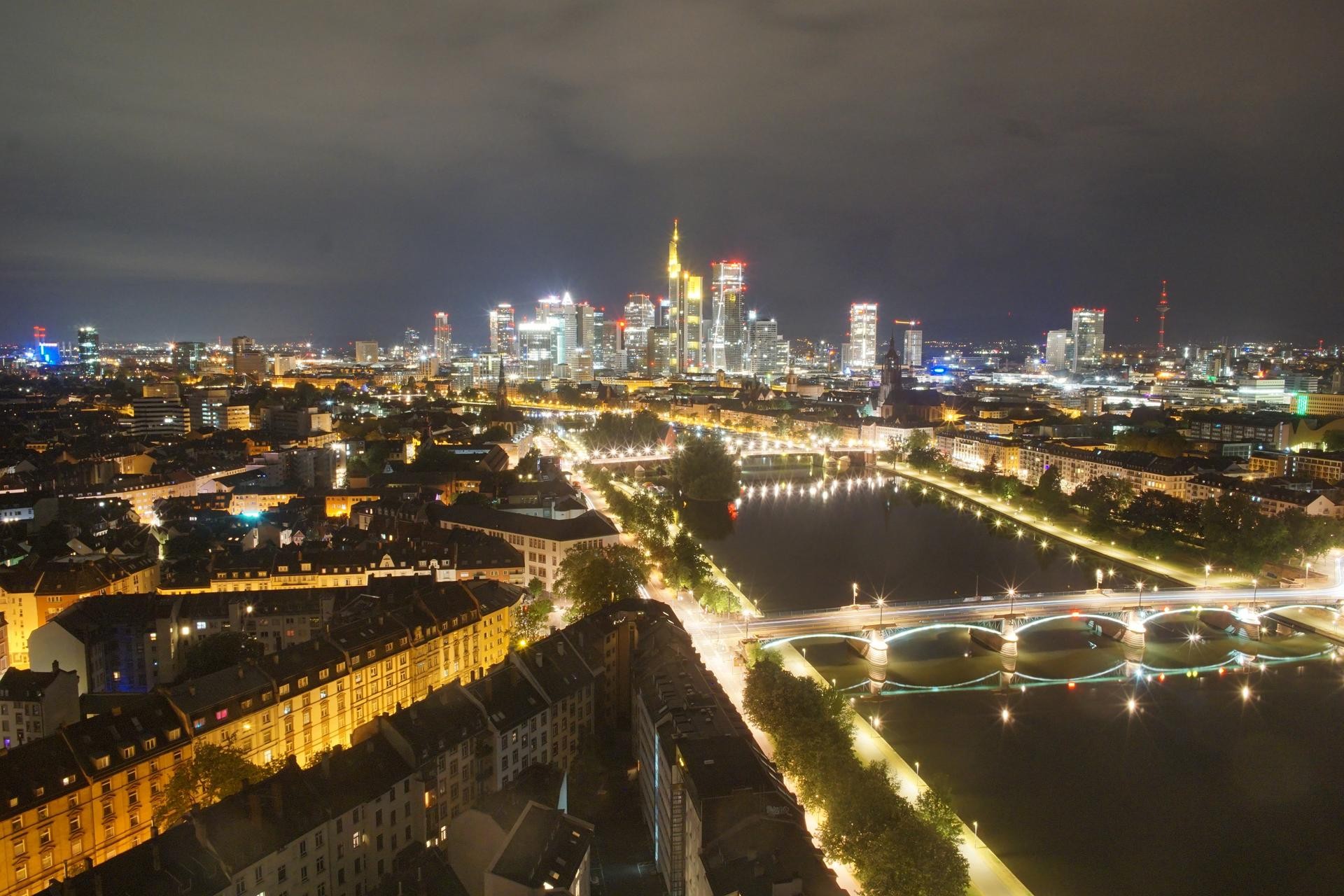 Archiv Foto Webcam Panoramablick auf die Skyline Frankfurt