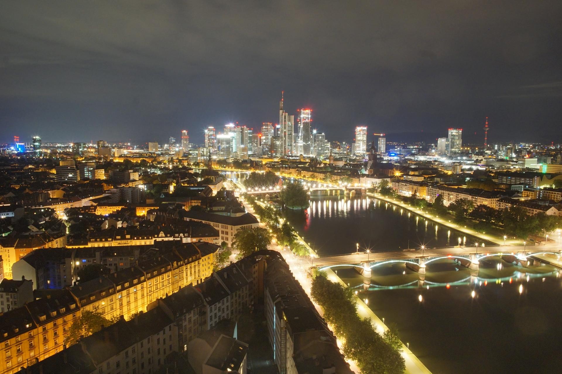 Archiv Foto Webcam Panoramablick auf die Skyline Frankfurt