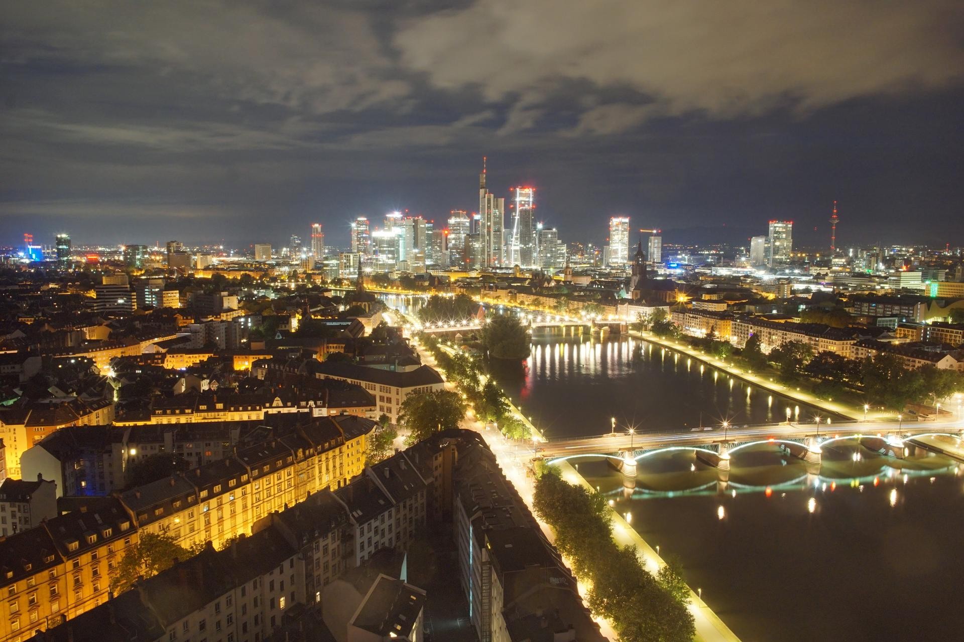 Archiv Foto Webcam Panoramablick auf die Skyline Frankfurt