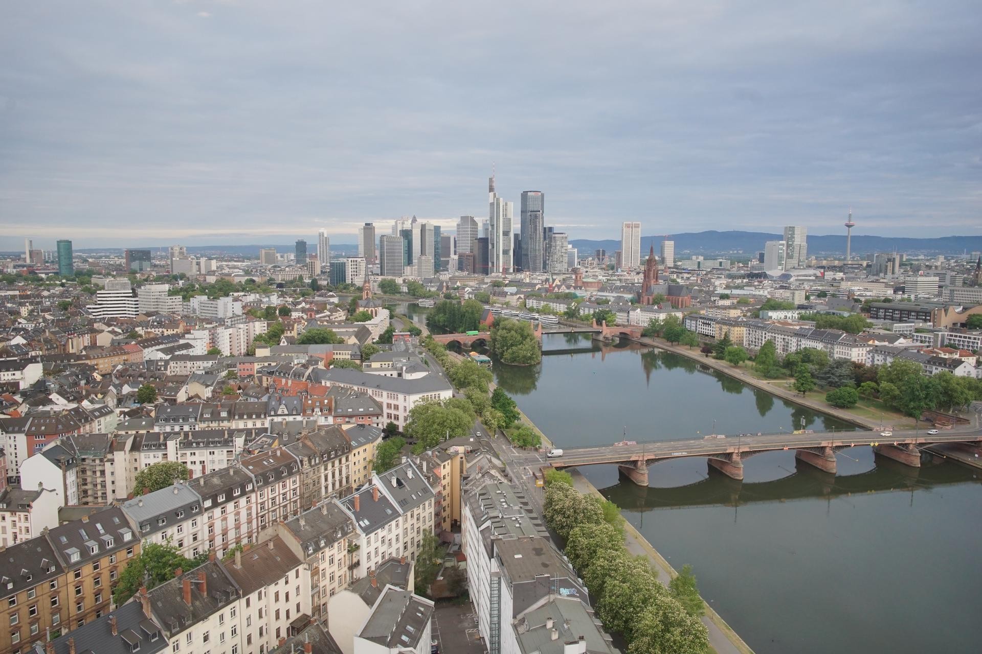 Archiv Foto Webcam Panoramablick auf die Skyline Frankfurt