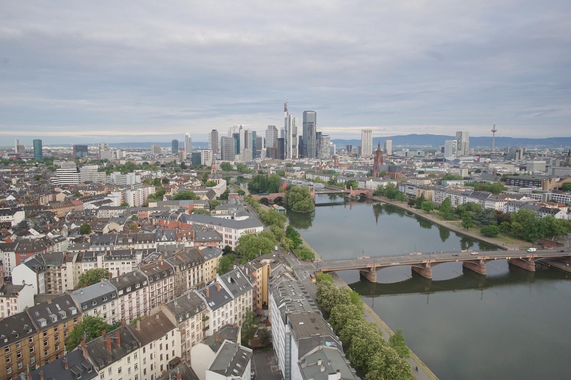 Archiv Foto Webcam Panoramablick auf die Skyline Frankfurt
