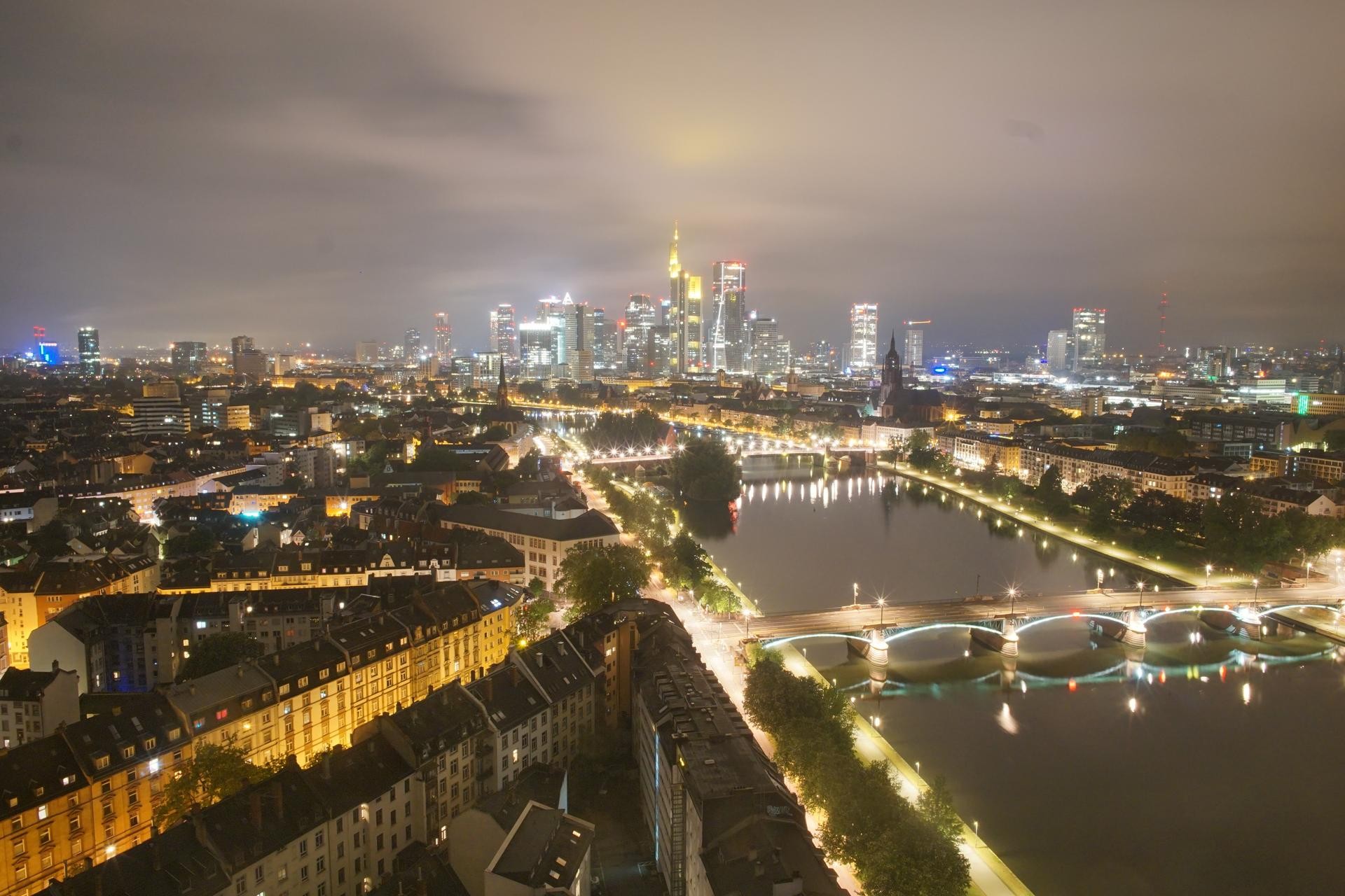 Archiv Foto Webcam Panoramablick auf die Skyline Frankfurt