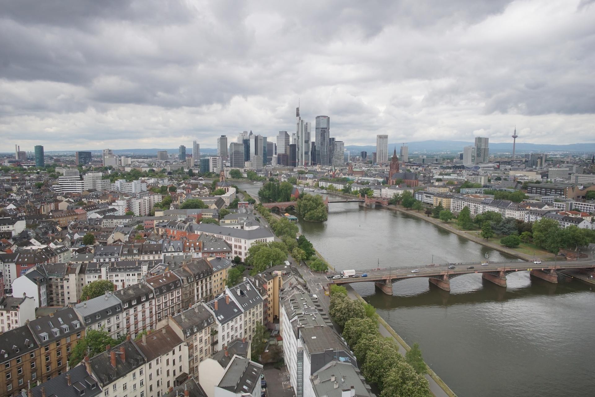 Archiv Foto Webcam Panoramablick auf die Skyline Frankfurt
