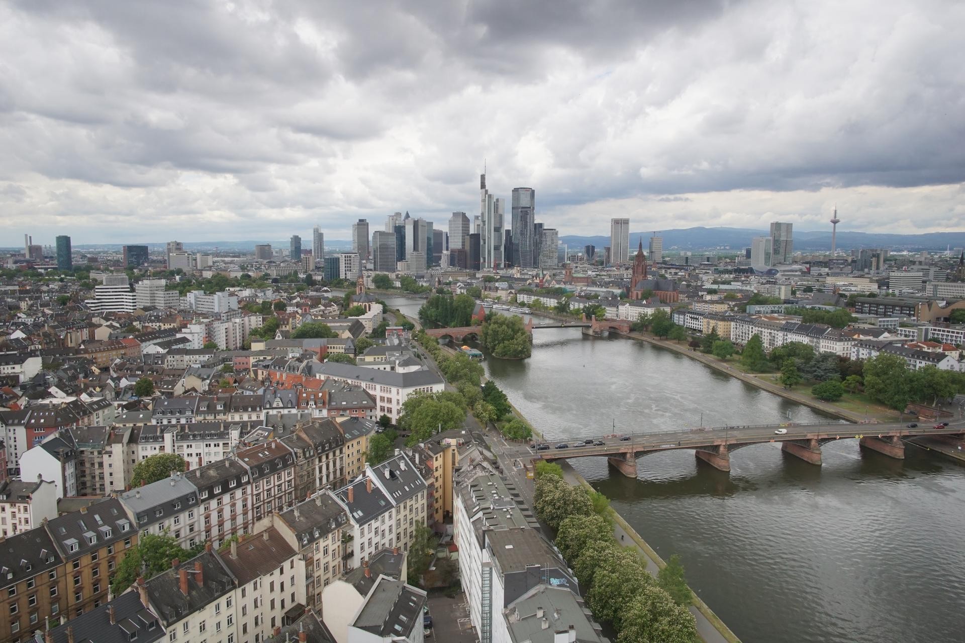 Archiv Foto Webcam Panoramablick auf die Skyline Frankfurt