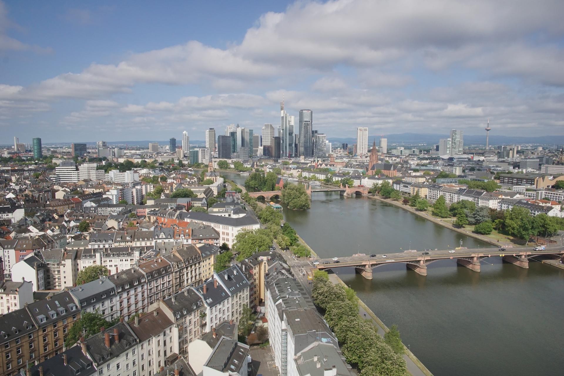 Archiv Foto Webcam Panoramablick auf die Skyline Frankfurt