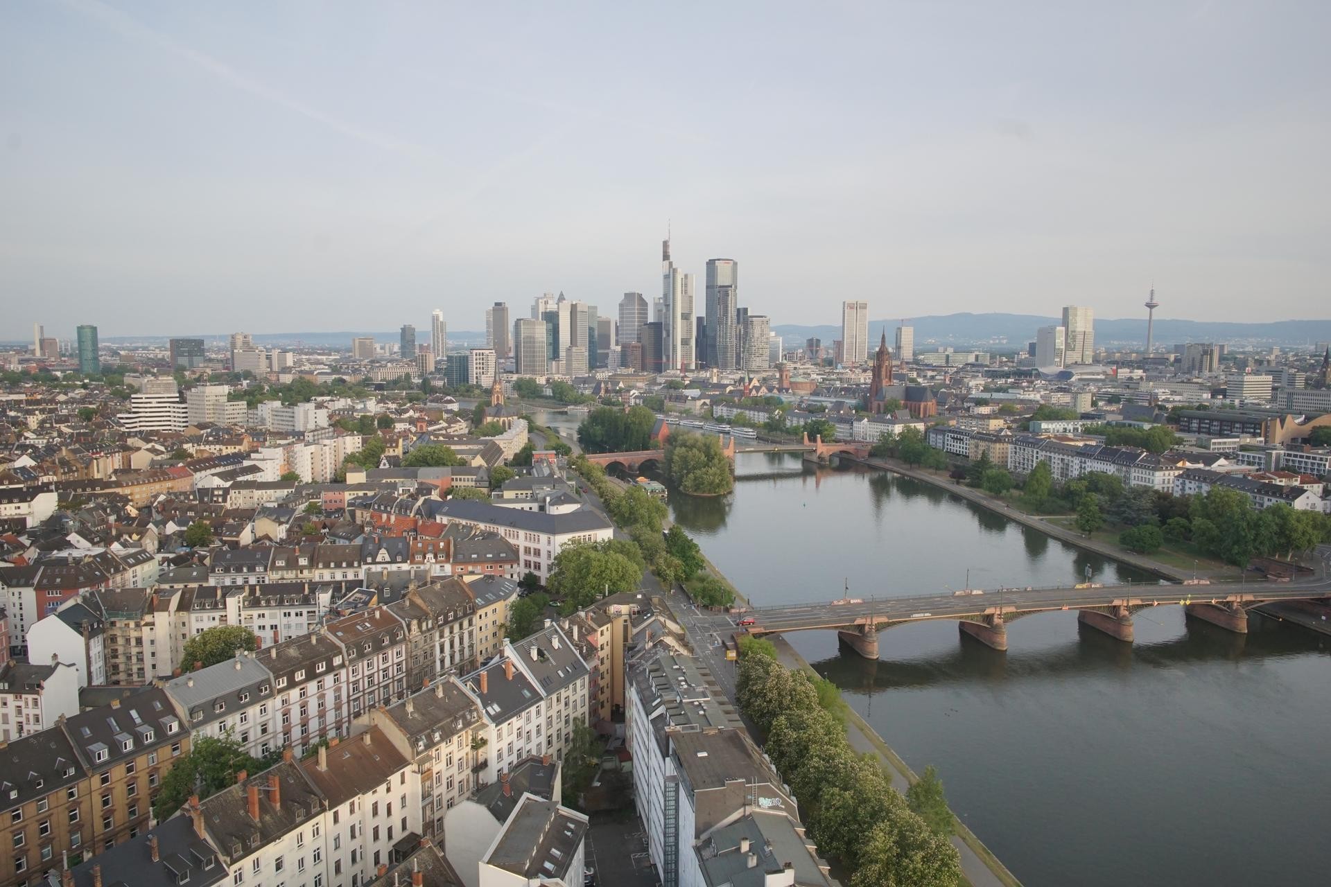 Archiv Foto Webcam Panoramablick auf die Skyline Frankfurt