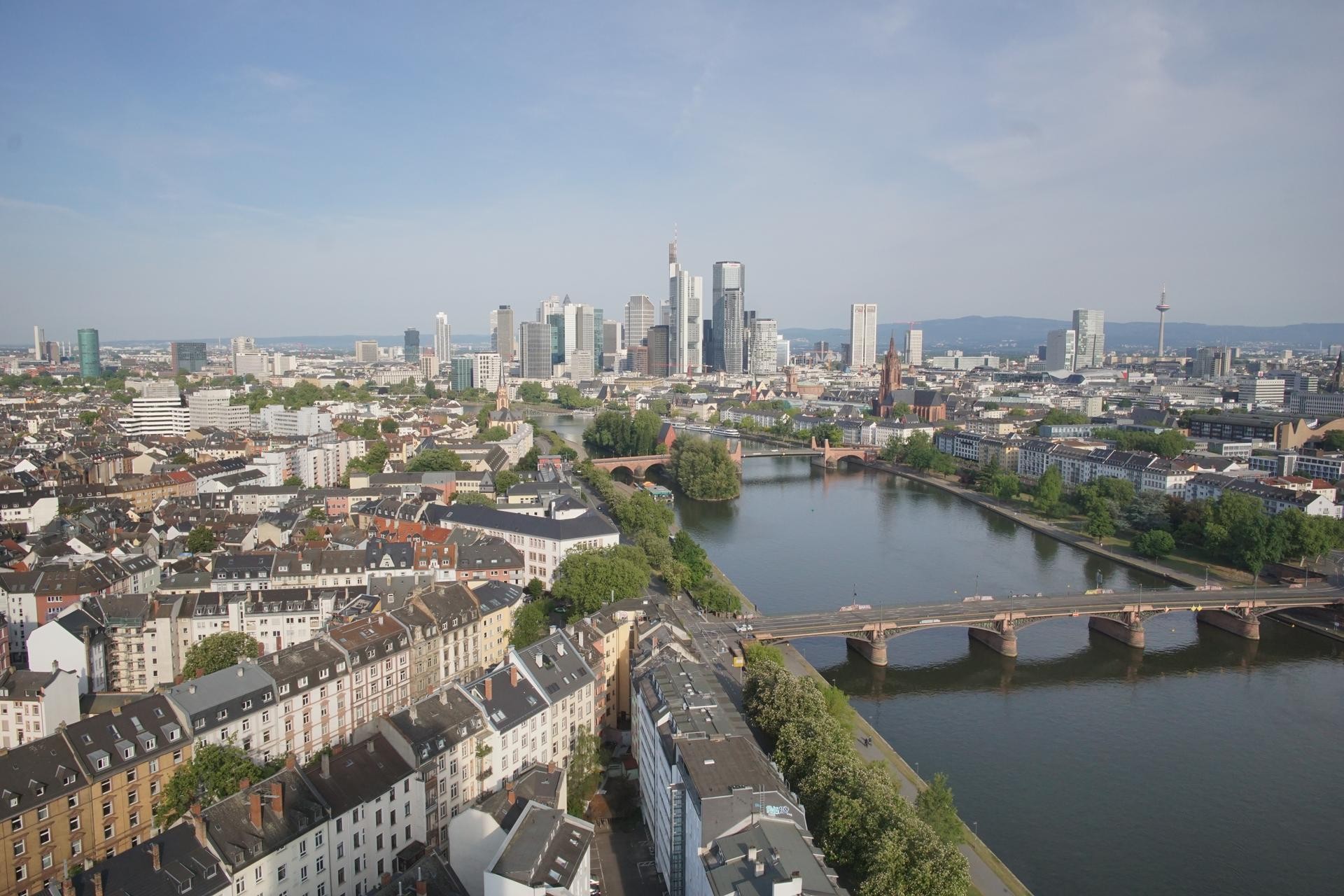 Archiv Foto Webcam Panoramablick auf die Skyline Frankfurt