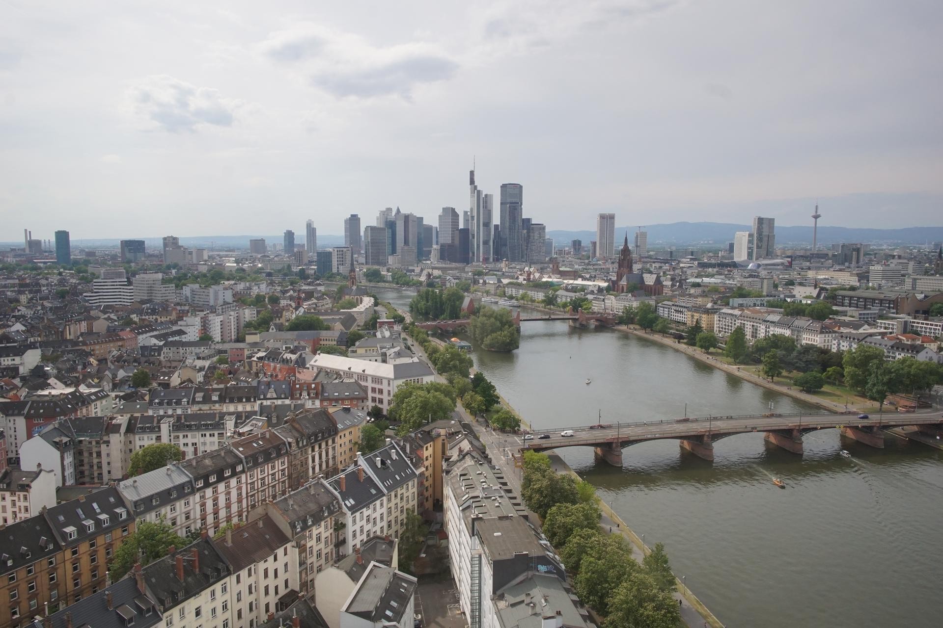 Archiv Foto Webcam Panoramablick auf die Skyline Frankfurt