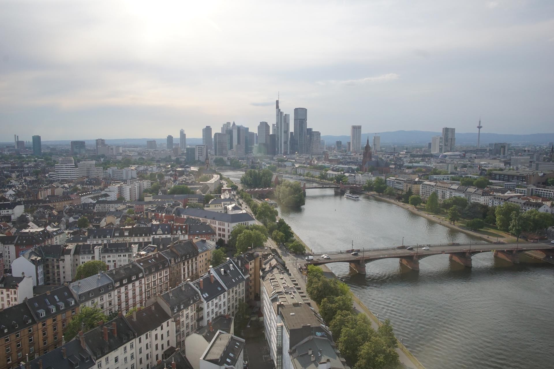 Archiv Foto Webcam Panoramablick auf die Skyline Frankfurt
