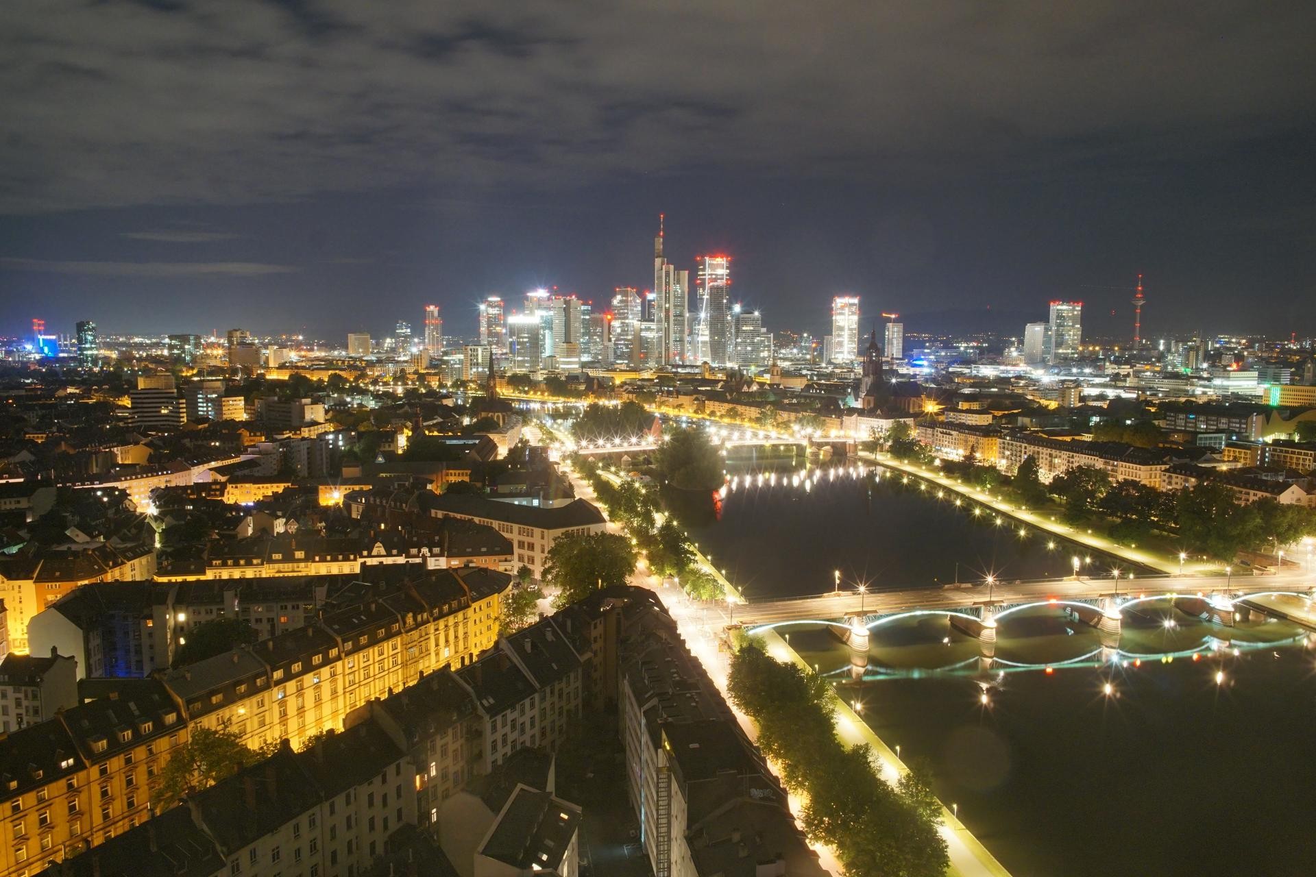 Archiv Foto Webcam Panoramablick auf die Skyline Frankfurt