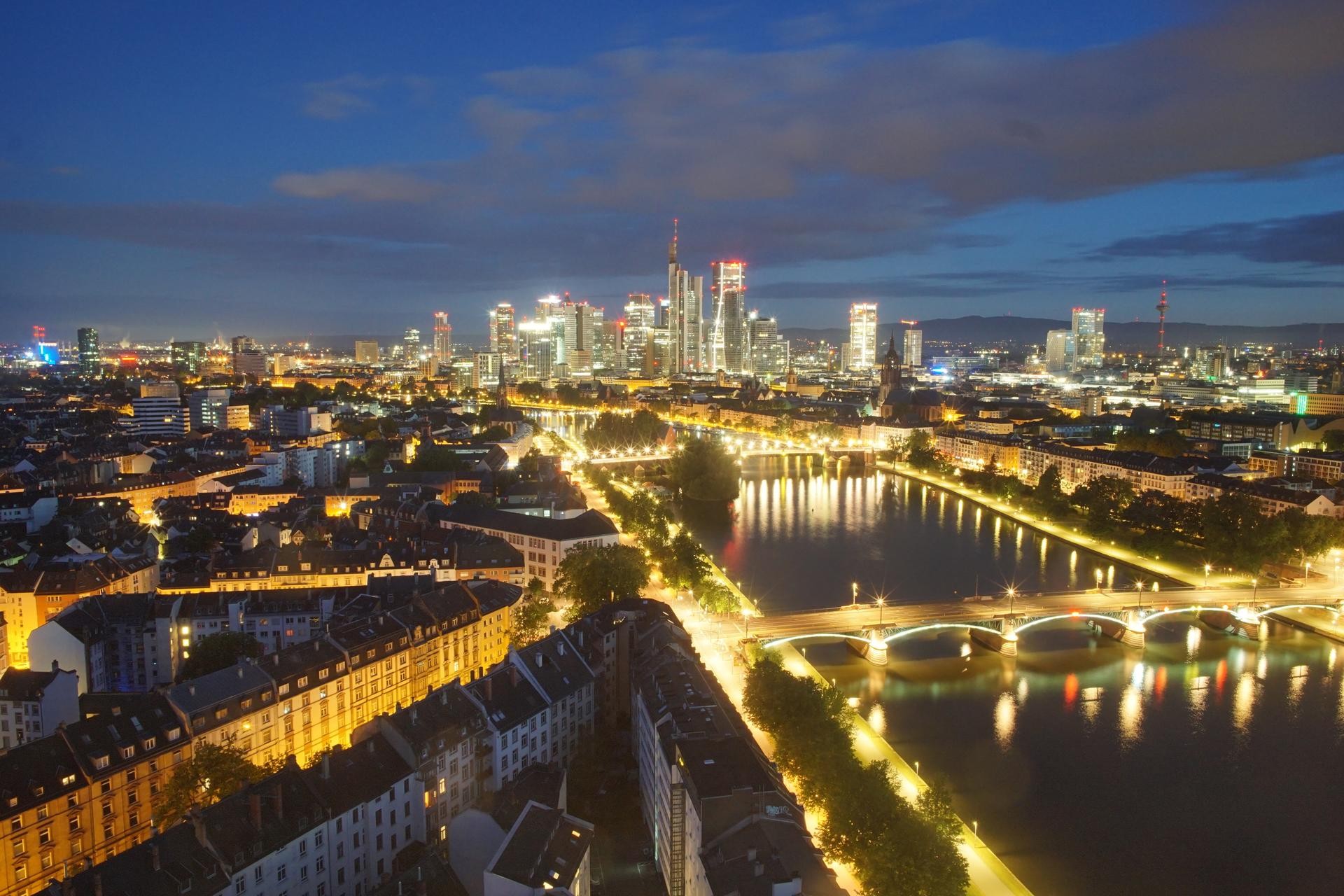 Archiv Foto Webcam Panoramablick auf die Skyline Frankfurt