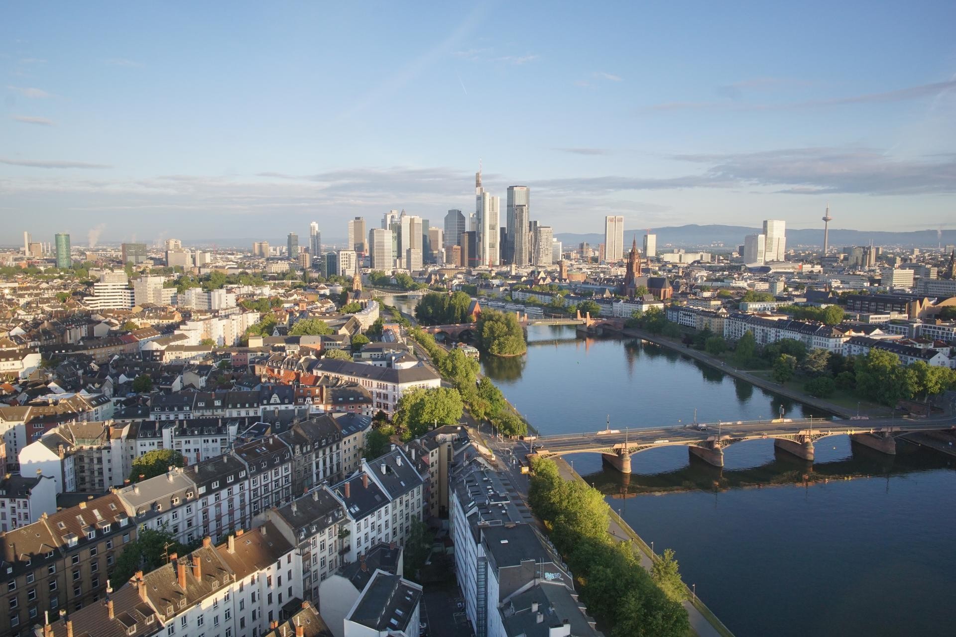 Archiv Foto Webcam Panoramablick auf die Skyline Frankfurt