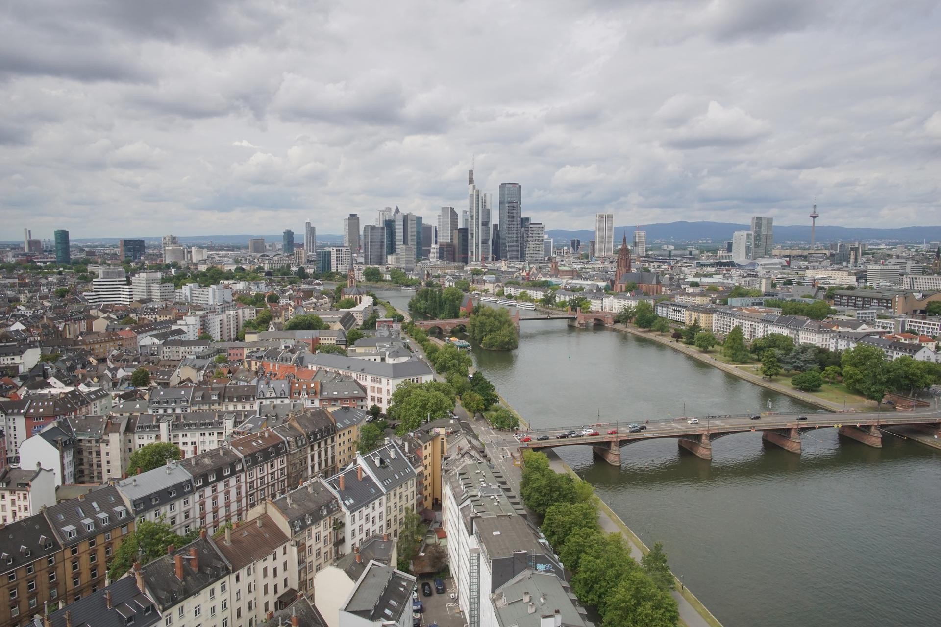 Archiv Foto Webcam Panoramablick auf die Skyline Frankfurt