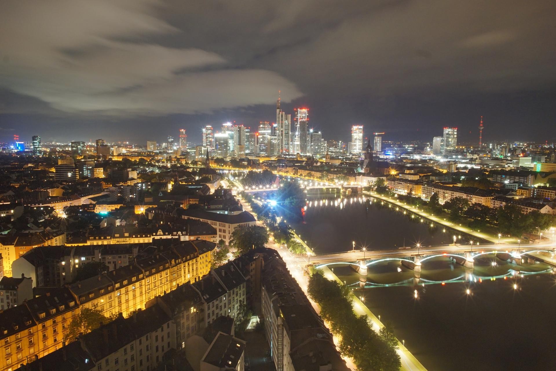Archiv Foto Webcam Panoramablick auf die Skyline Frankfurt