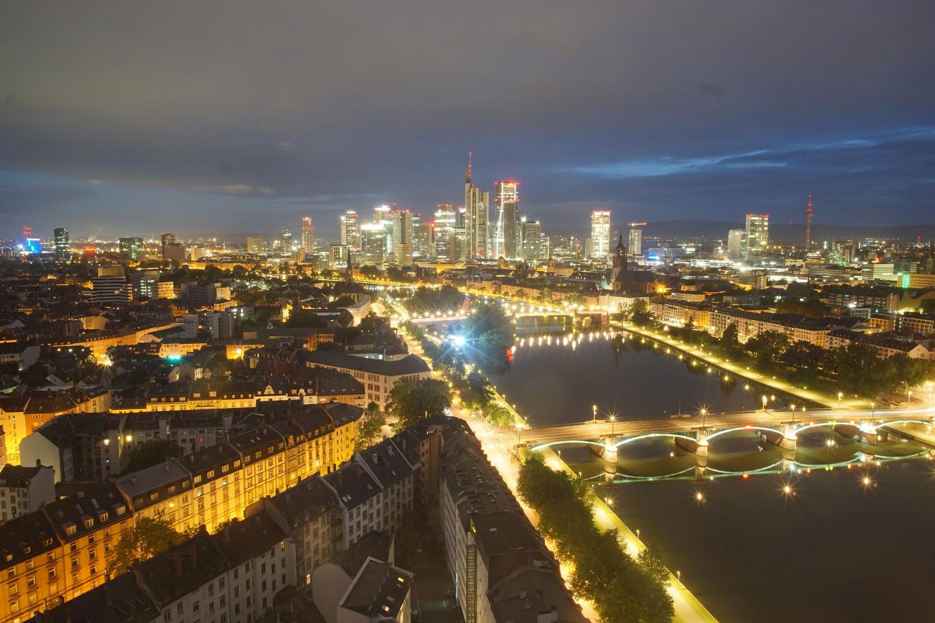Archiv Foto Webcam Panoramablick auf die Skyline Frankfurt