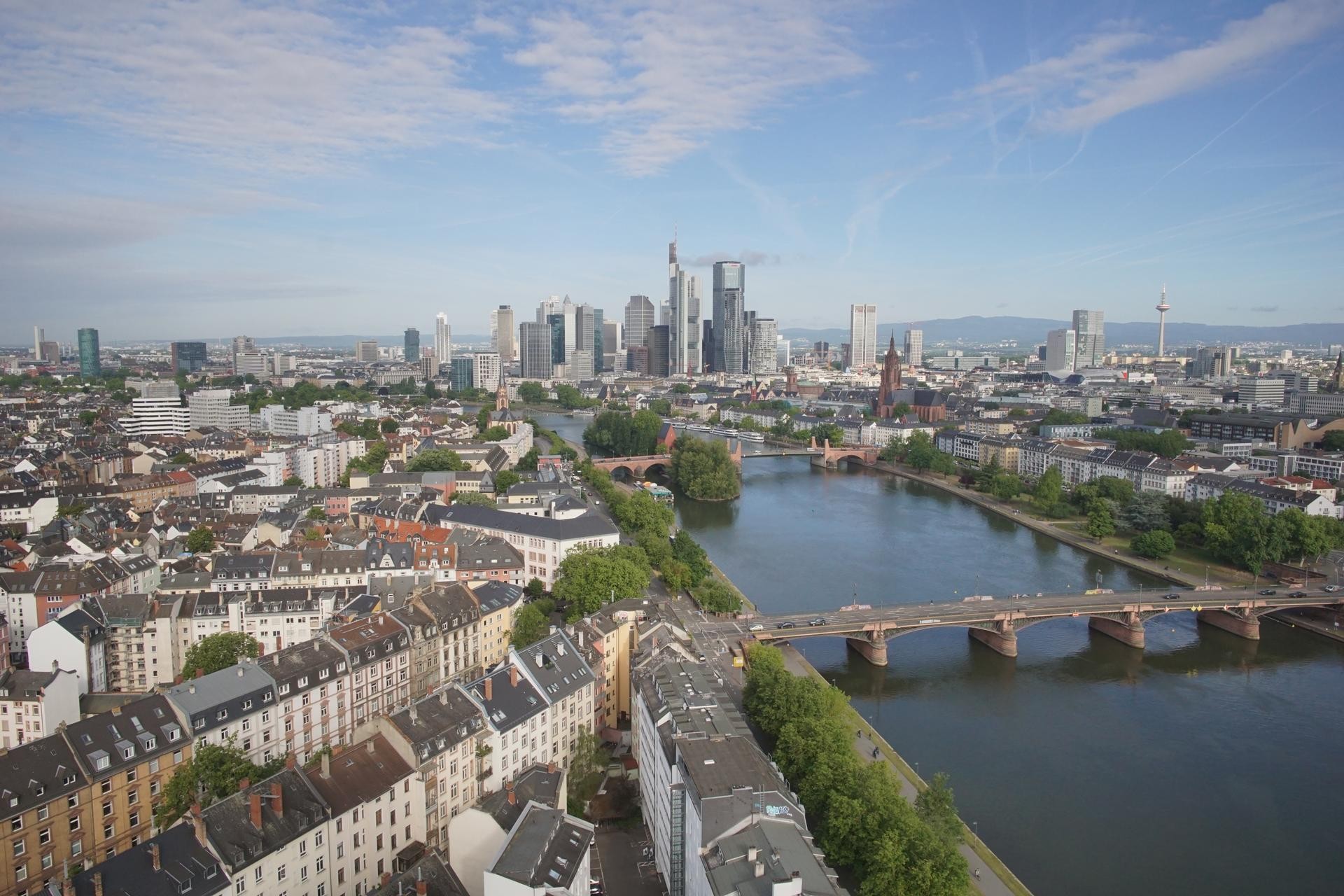 Archiv Foto Webcam Panoramablick auf die Skyline Frankfurt