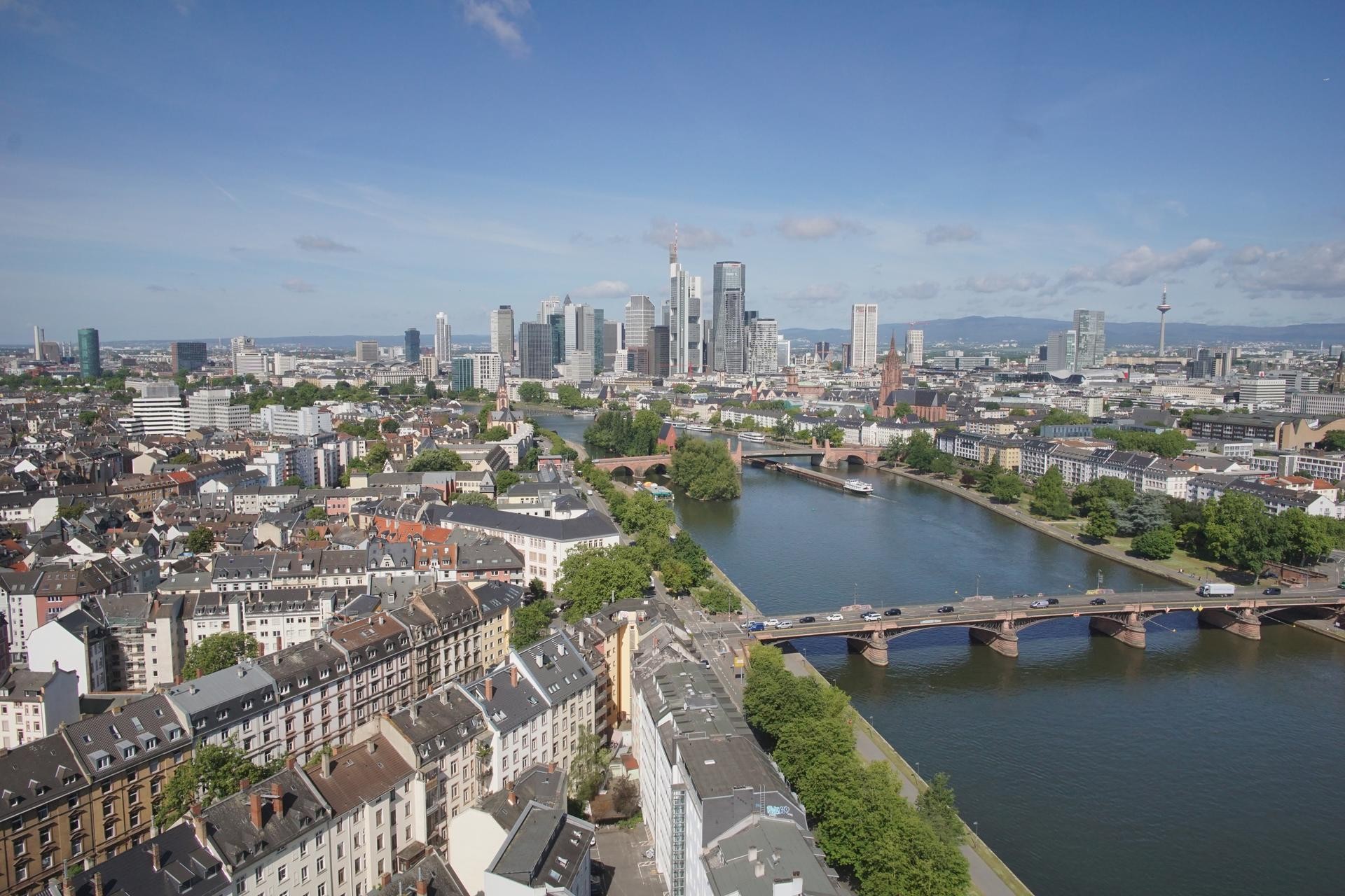 Archiv Foto Webcam Panoramablick auf die Skyline Frankfurt