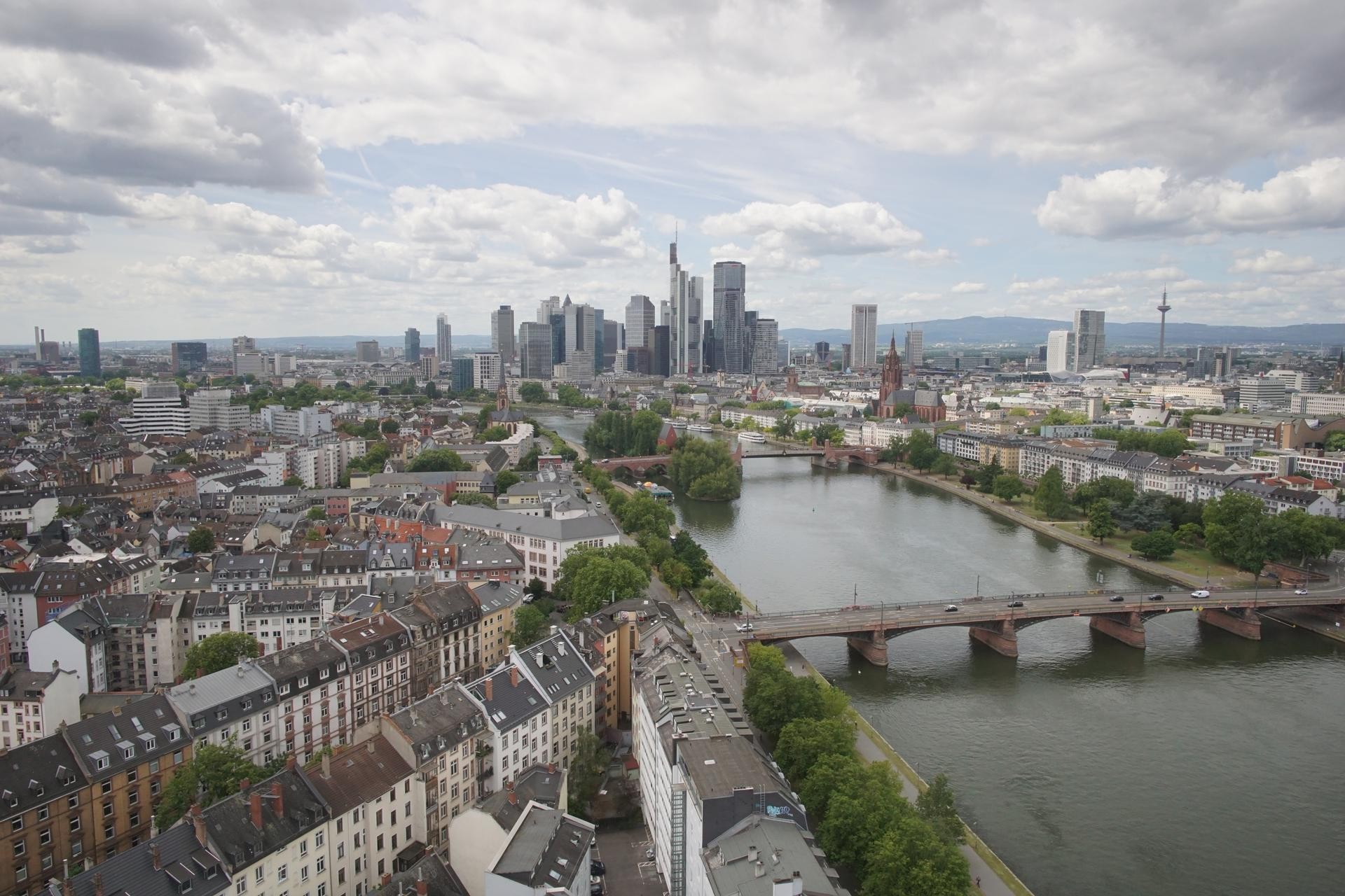 Archiv Foto Webcam Panoramablick auf die Skyline Frankfurt