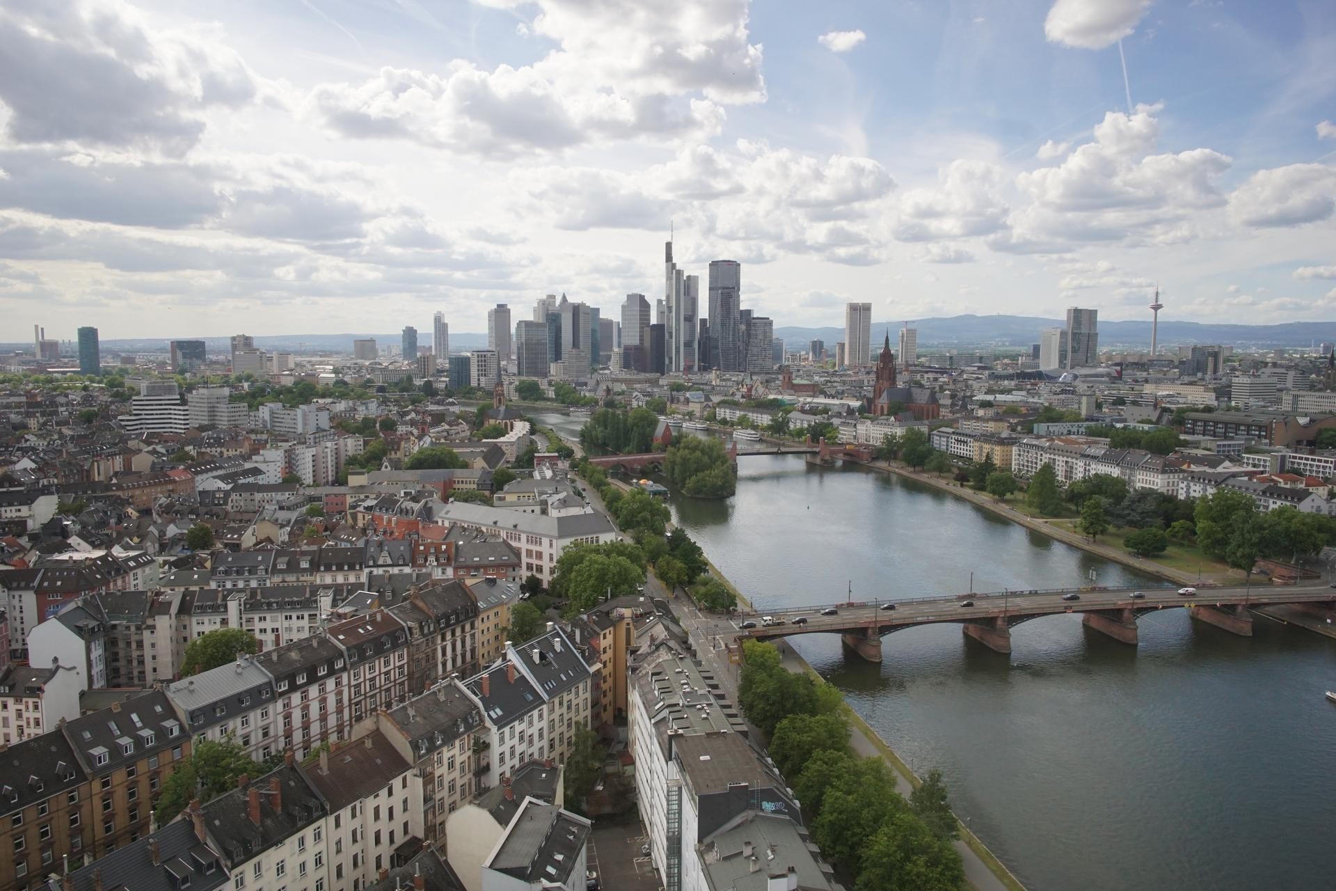 Archiv Foto Webcam Panoramablick auf die Skyline Frankfurt