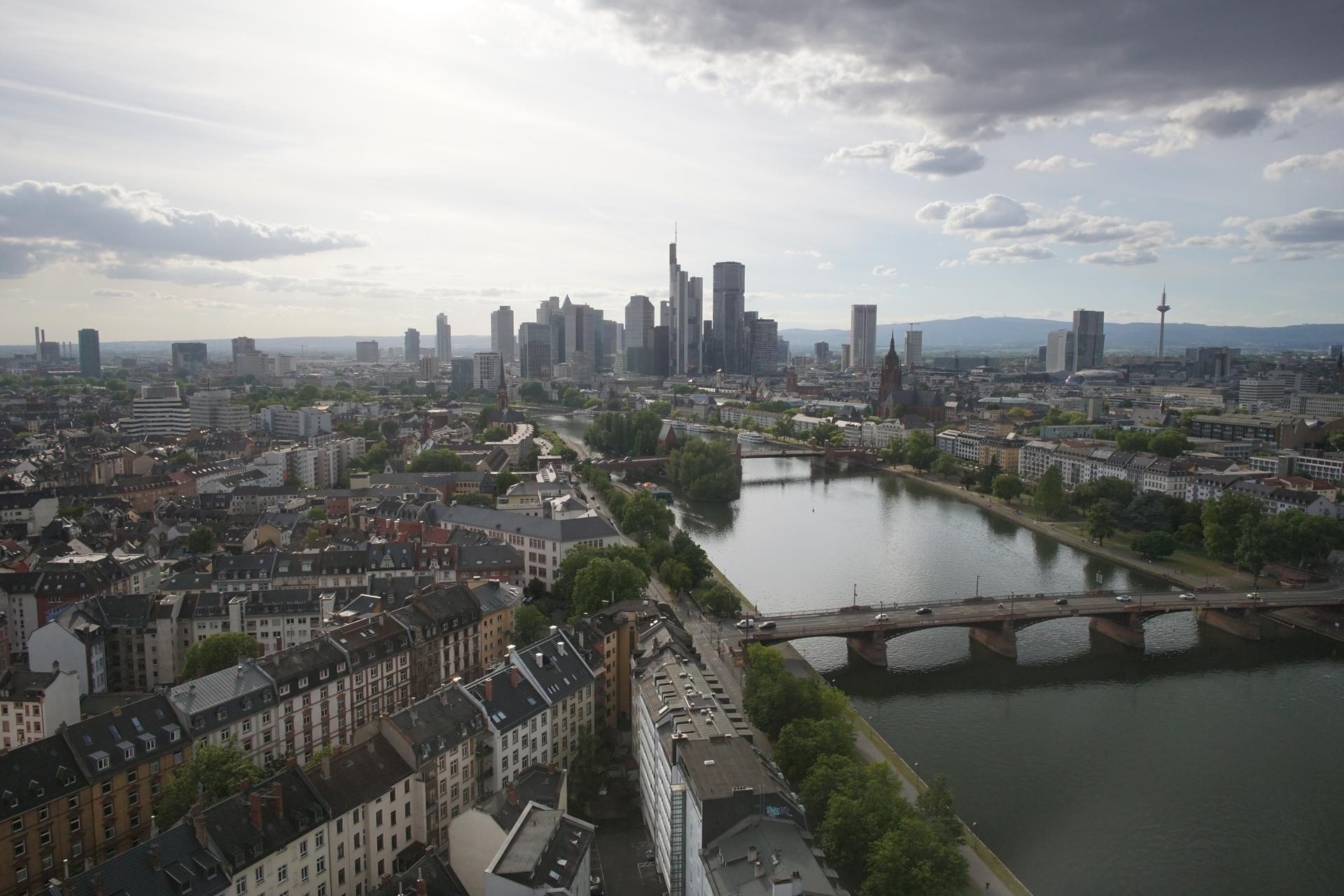 Archiv Foto Webcam Panoramablick auf die Skyline Frankfurt