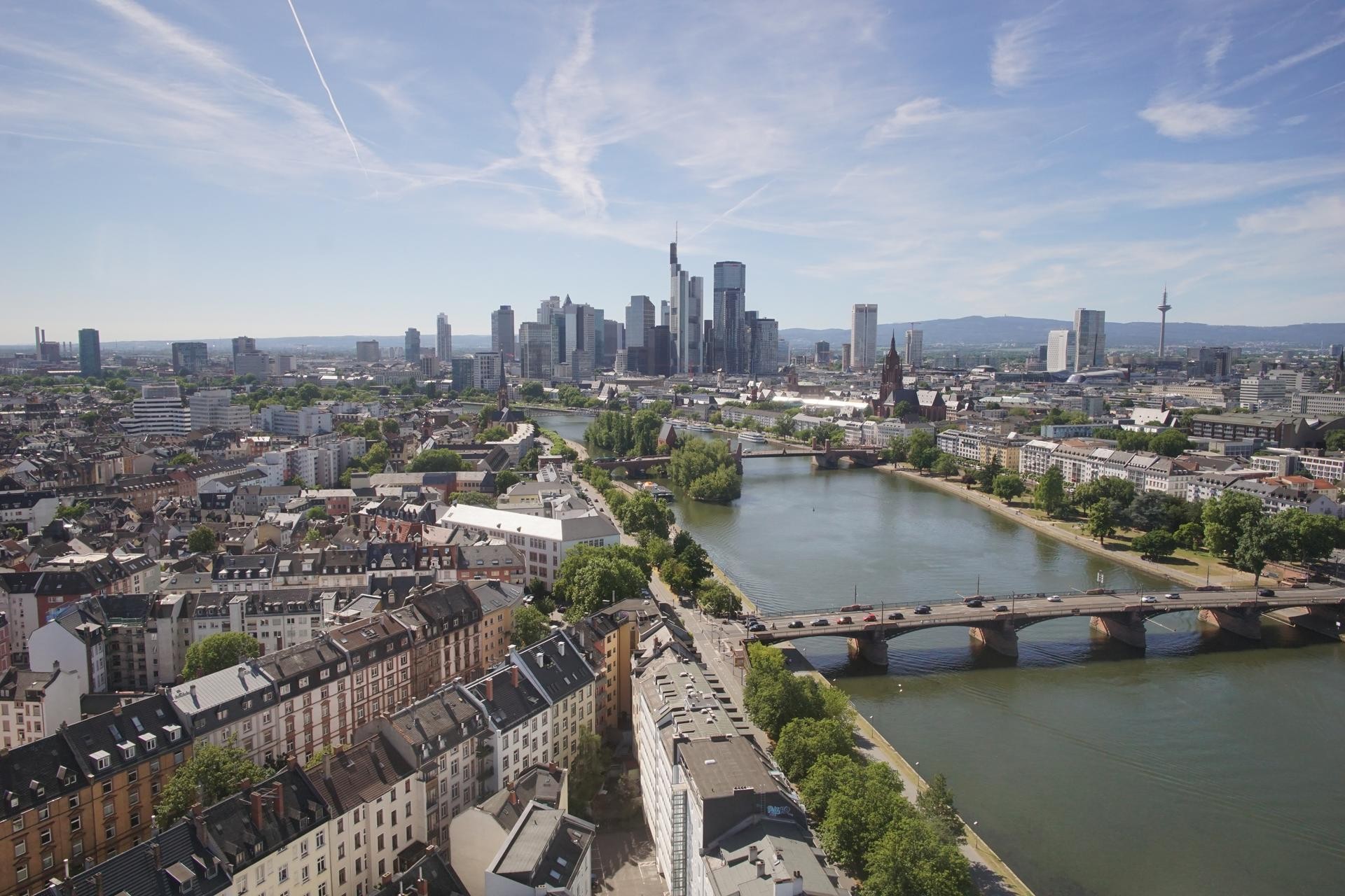 Archiv Foto Webcam Panoramablick auf die Skyline Frankfurt