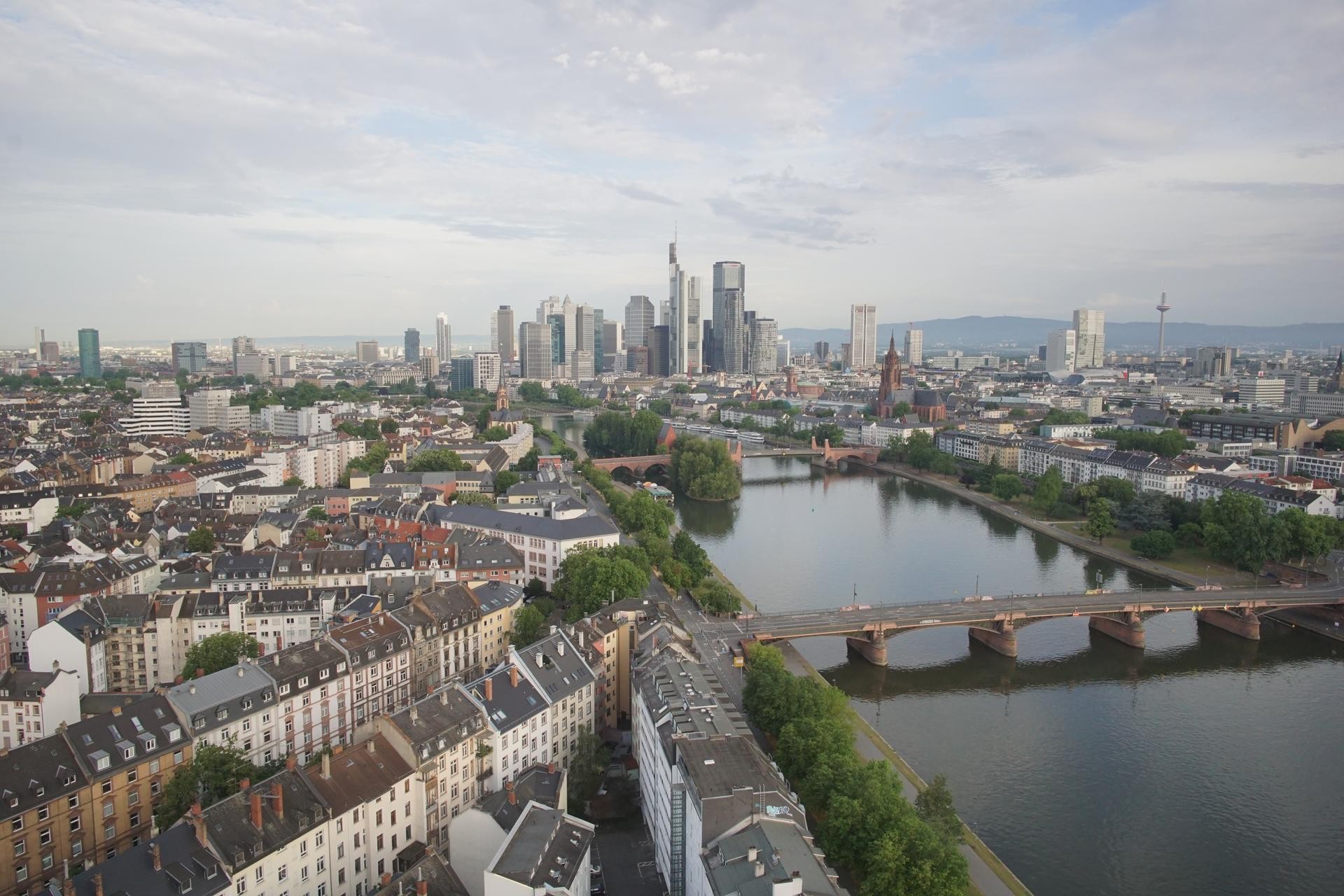 Archiv Foto Webcam Panoramablick auf die Skyline Frankfurt