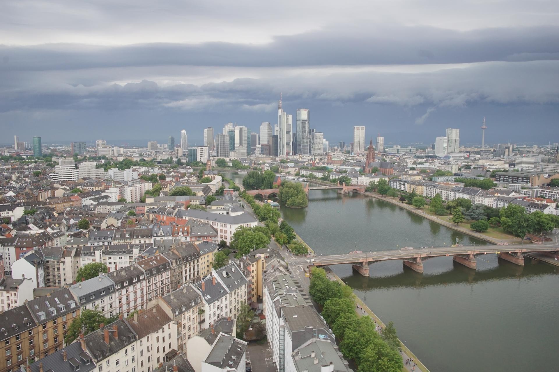 Archiv Foto Webcam Panoramablick auf die Skyline Frankfurt