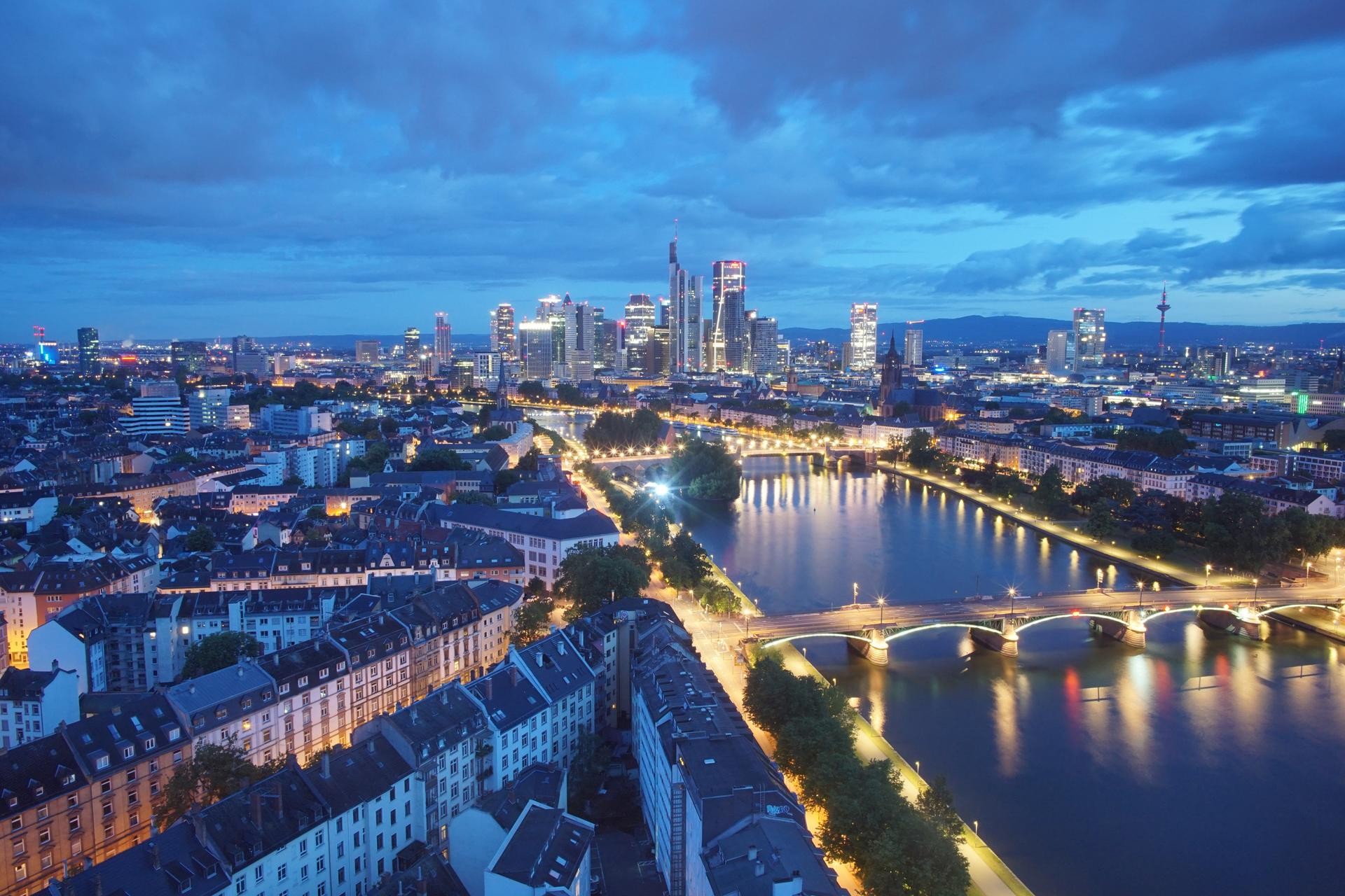Archiv Foto Webcam Panoramablick auf die Skyline Frankfurt
