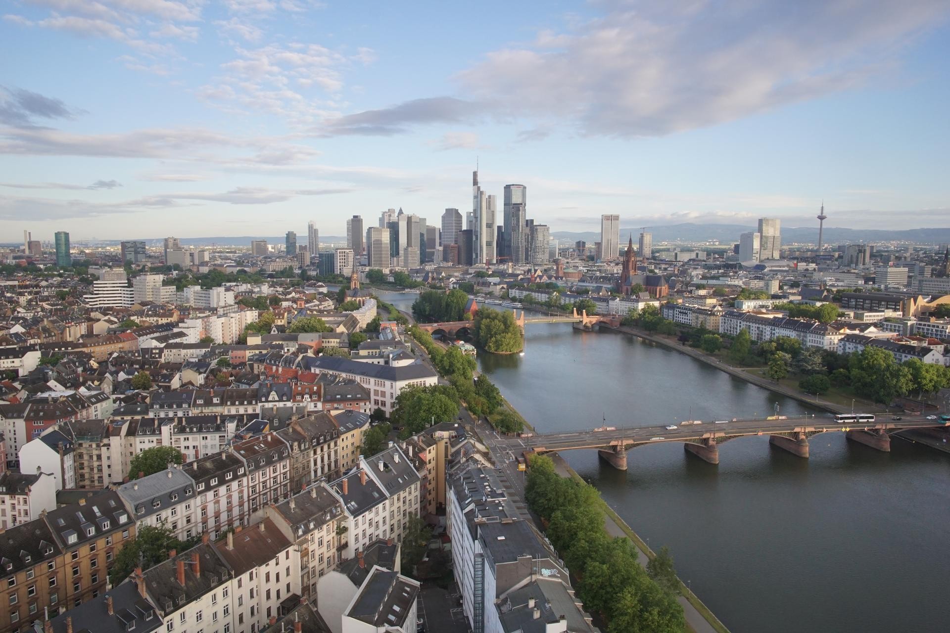 Archiv Foto Webcam Panoramablick auf die Skyline Frankfurt