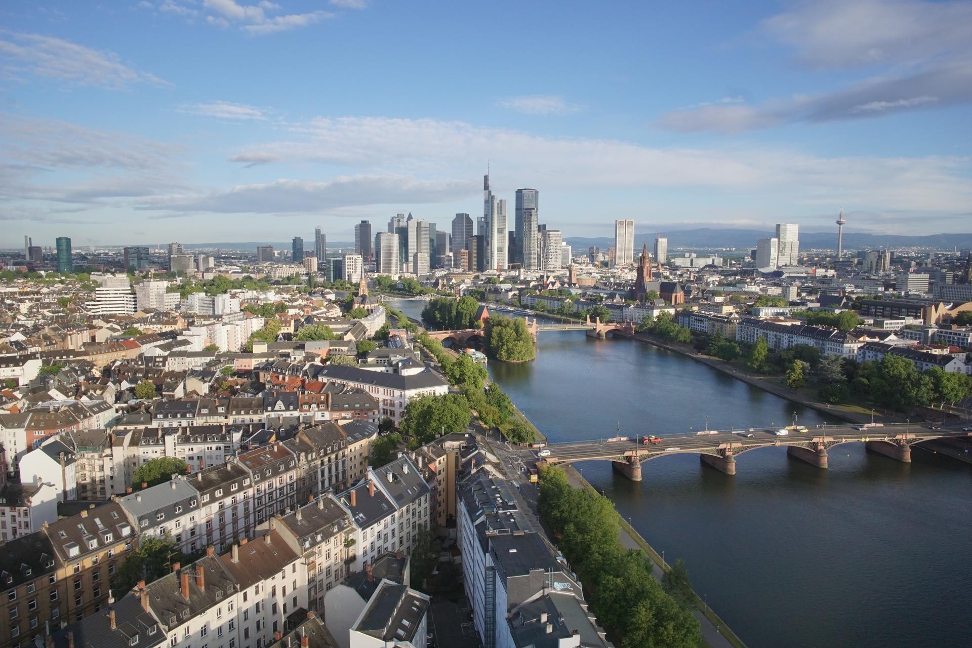 Archiv Foto Webcam Panoramablick auf die Skyline Frankfurt