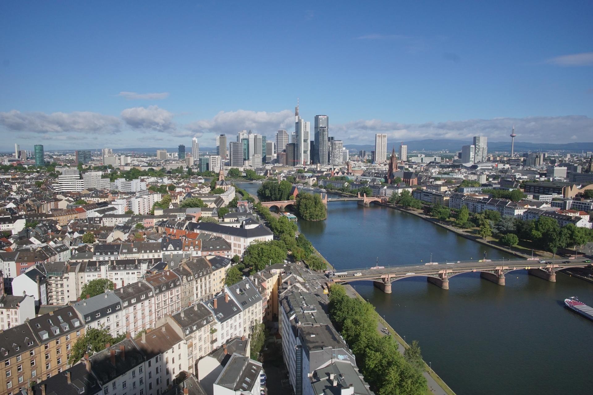 Archiv Foto Webcam Panoramablick auf die Skyline Frankfurt